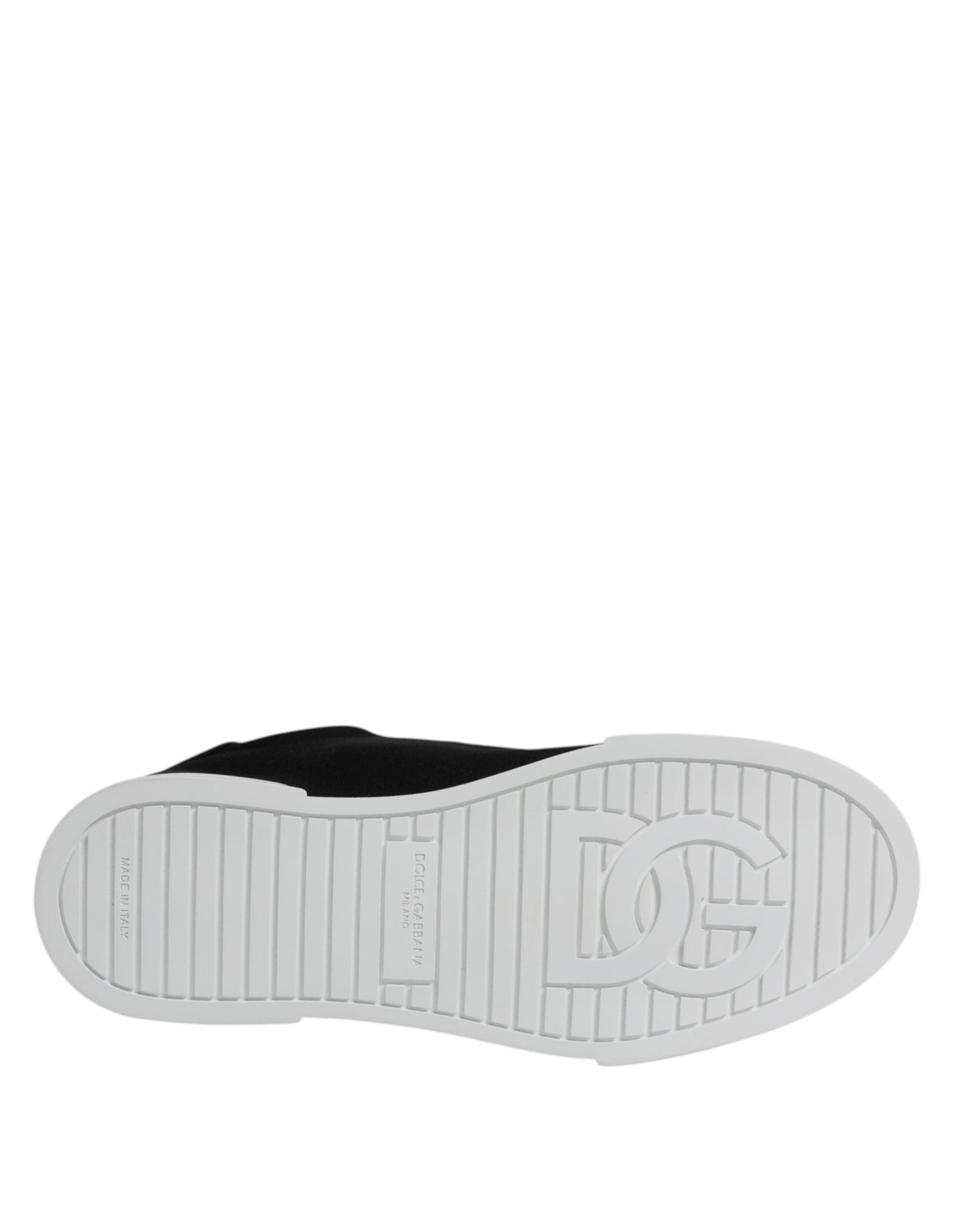 Black Portofino Low Top Sneakers Shoes-Dolce & Gabbana-LabelTerrace.com