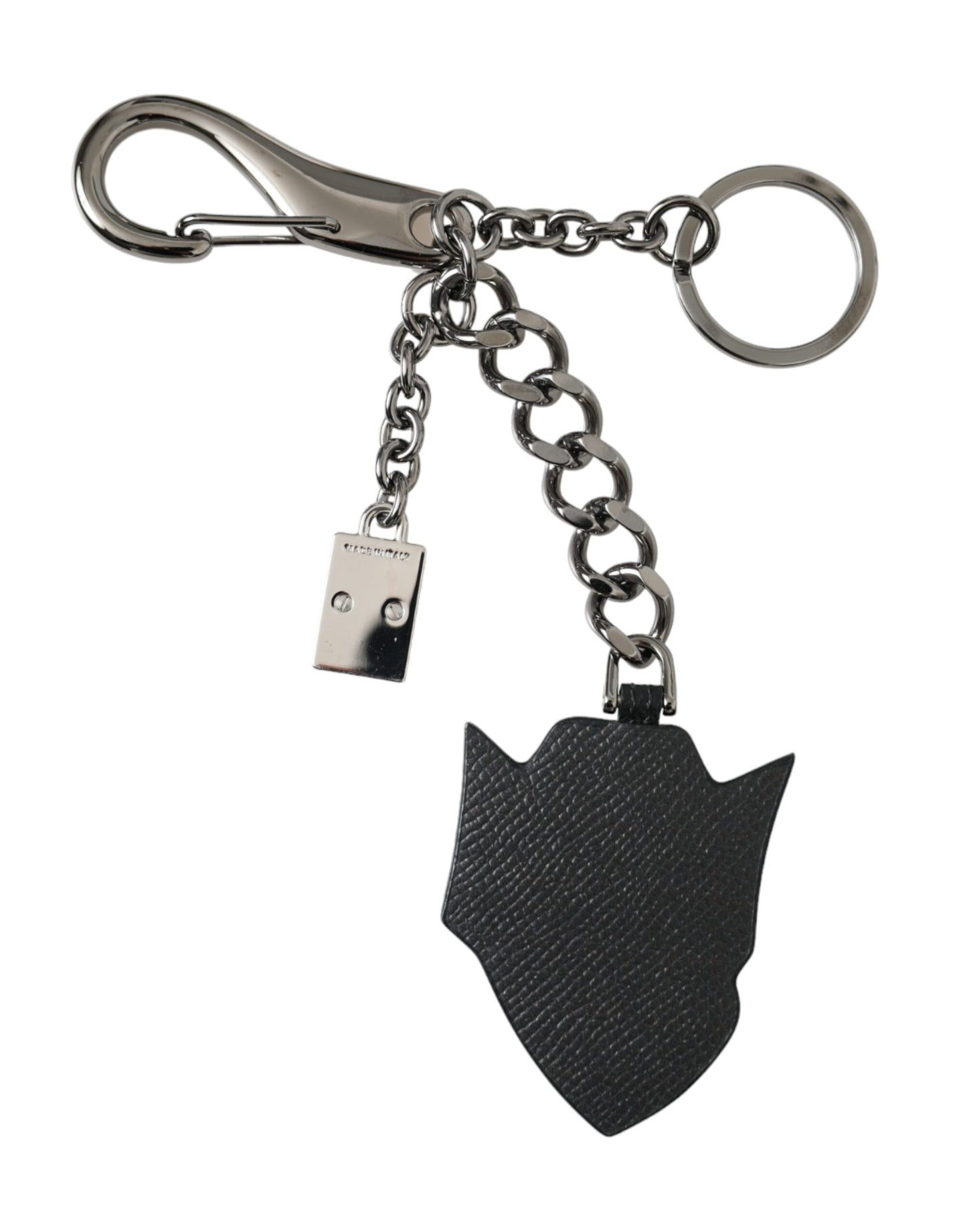 Black Prince Studs Logo Silver Brass Keychain Keyring-Dolce & Gabbana-LabelTerrace.com