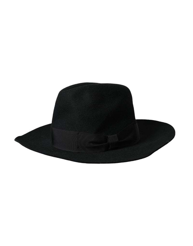 Black Rabbit Fedora Trilby Women Hat-Dolce & Gabbana-LabelTerrace.com