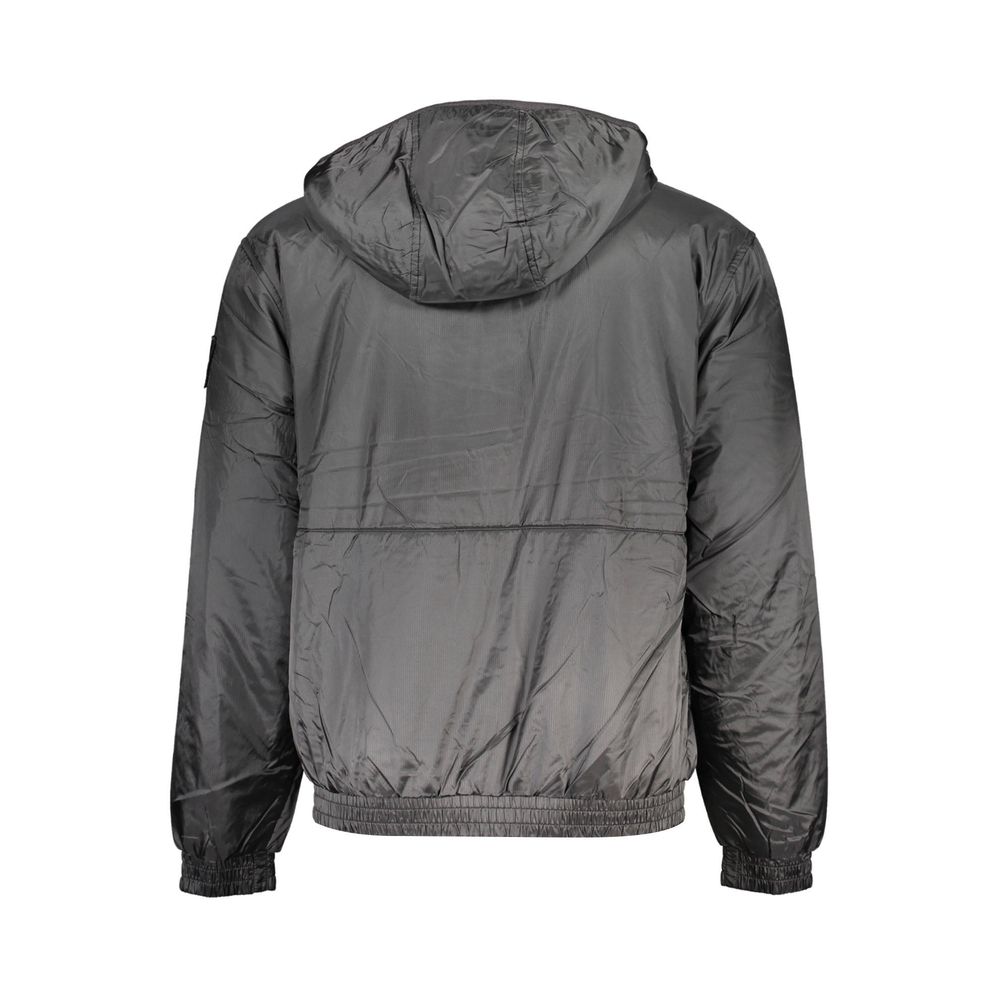 Black Recycled Polyester Men Jacket