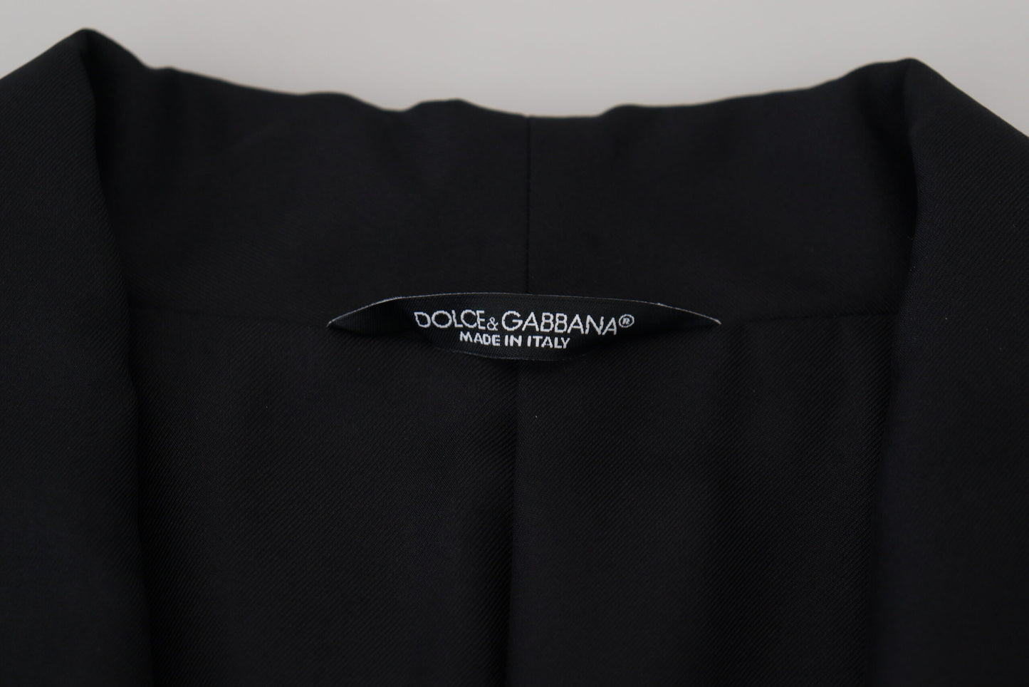 Black Robe Striped DG Patch Jacket Men Blazer-Dolce & Gabbana-LabelTerrace.com