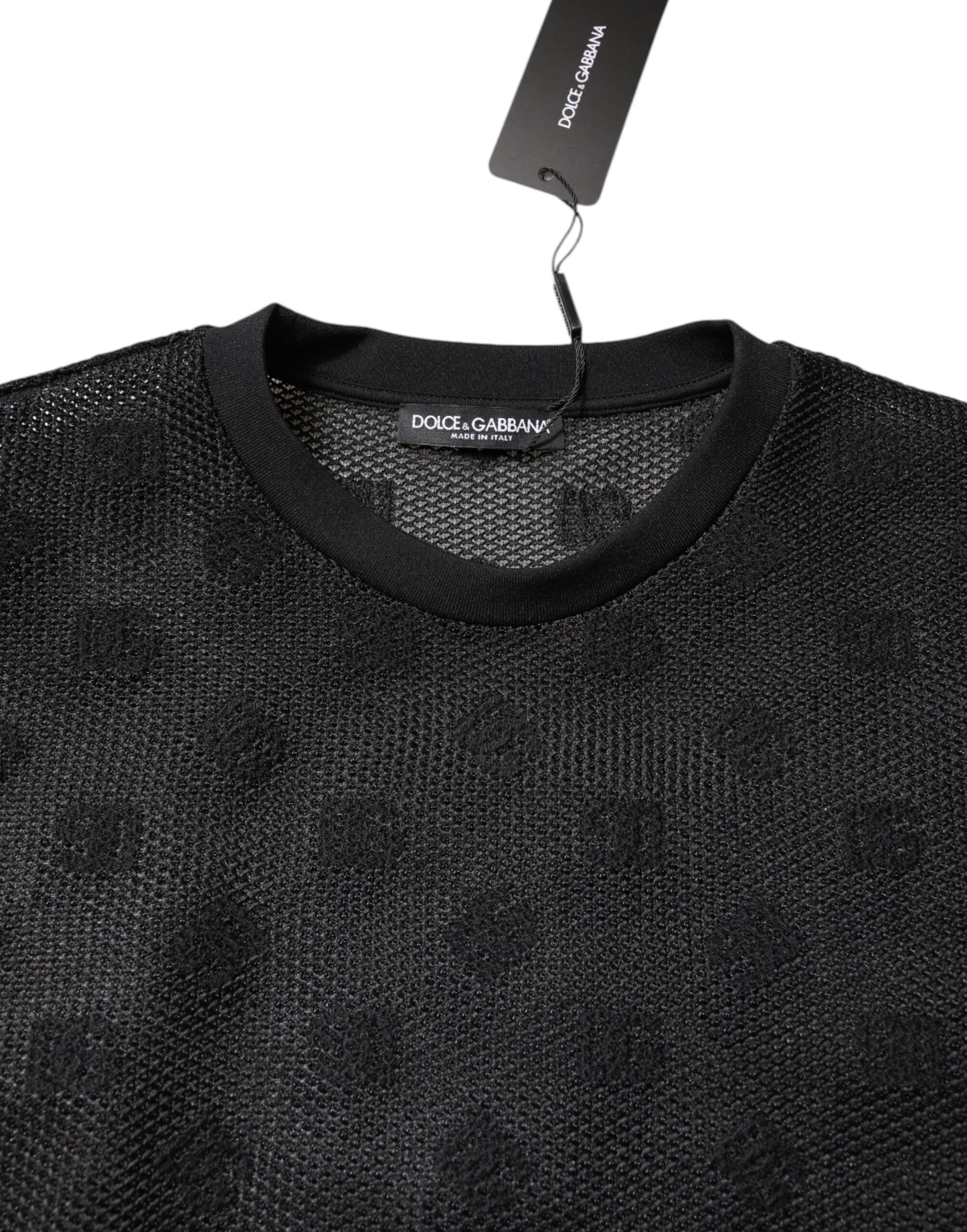 Black See Through Logo Short Sleeves T-shirt-Dolce & Gabbana-LabelTerrace.com