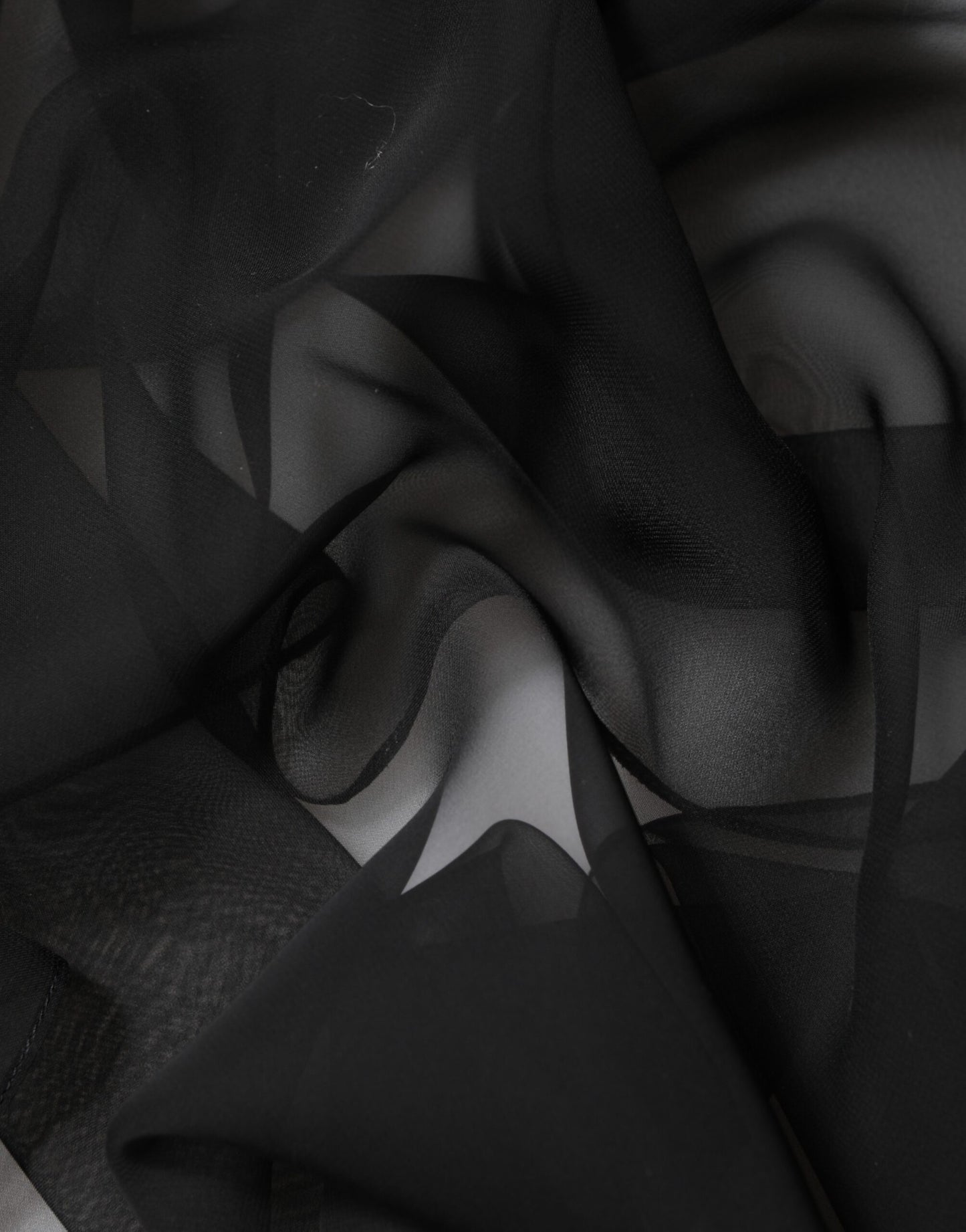 Black See Through Silk Chiffon Lace Blouse Top-Dolce & Gabbana-LabelTerrace.com