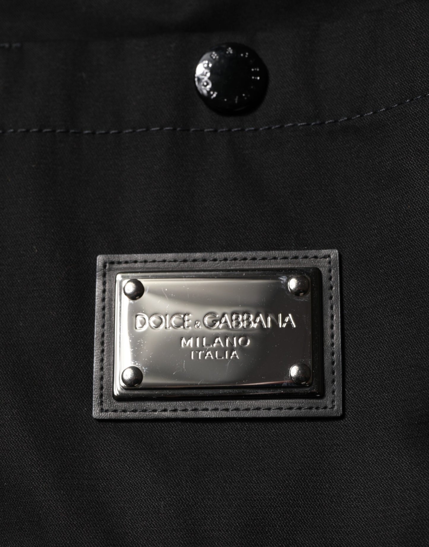 Black Short Sleeve Button Men Casual Shirt-Dolce & Gabbana-LabelTerrace.com