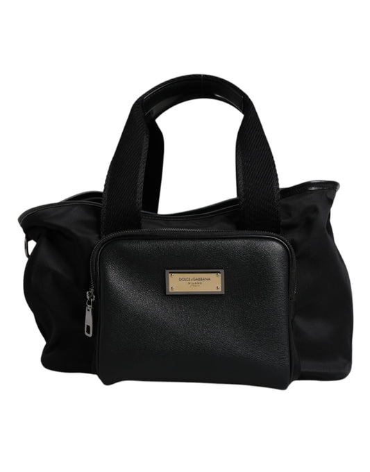 Black Shoulder Strap Pet Carry Logo Plaque Bag-Dolce & Gabbana-LabelTerrace.com