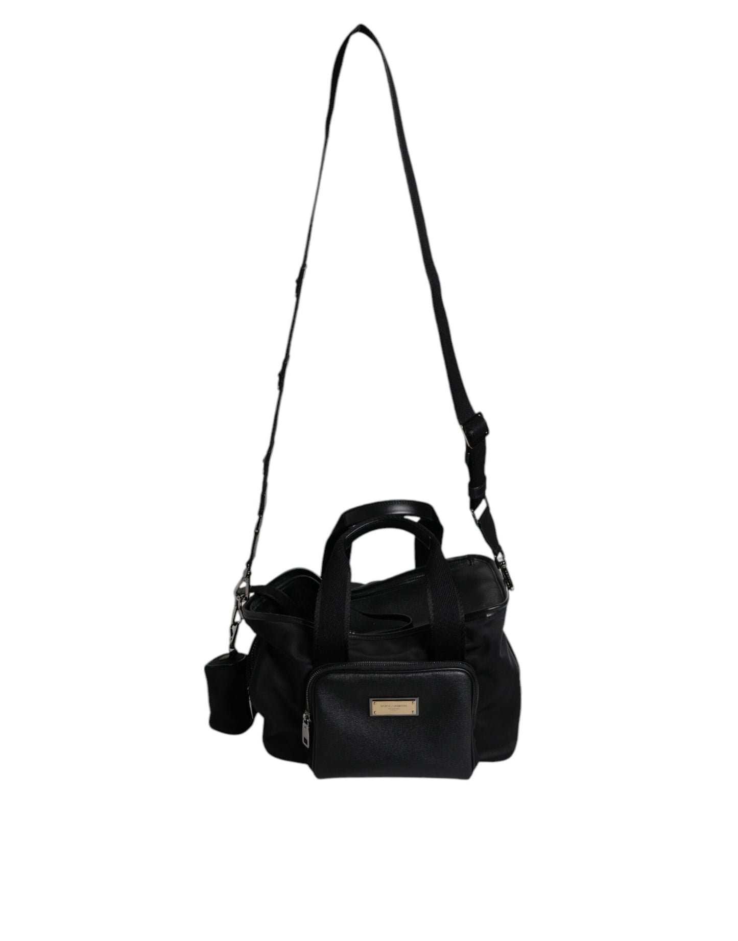 Black Shoulder Strap Pet Carry Logo Plaque Bag-Dolce & Gabbana-LabelTerrace.com