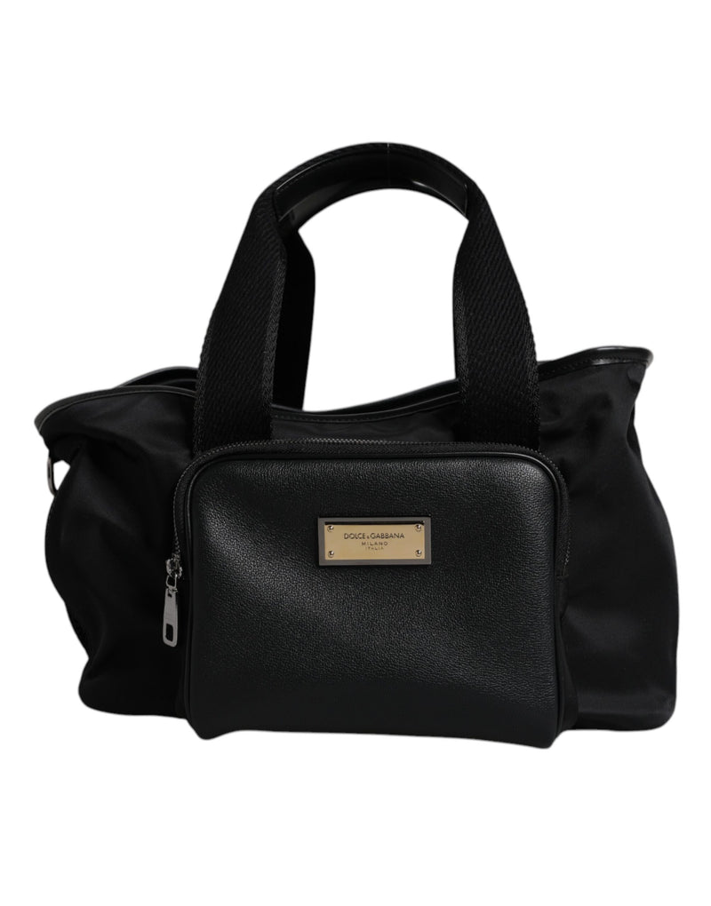 Black Shoulder Strap Pet Carry Logo Plaque Bag-Dolce & Gabbana-LabelTerrace.com