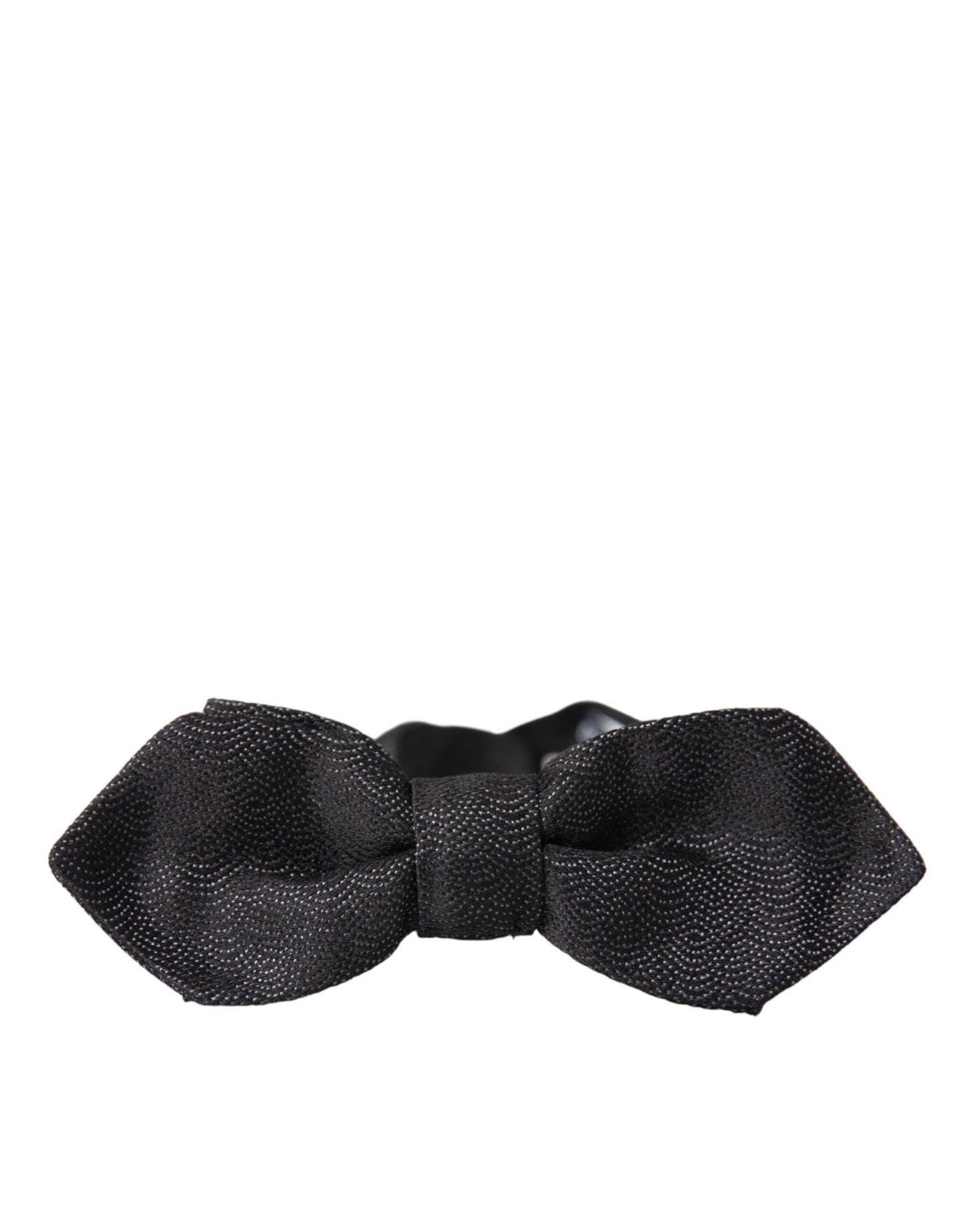 Black Silk Adjustable Neck Men Bow Tie-Dolce & Gabbana-LabelTerrace.com