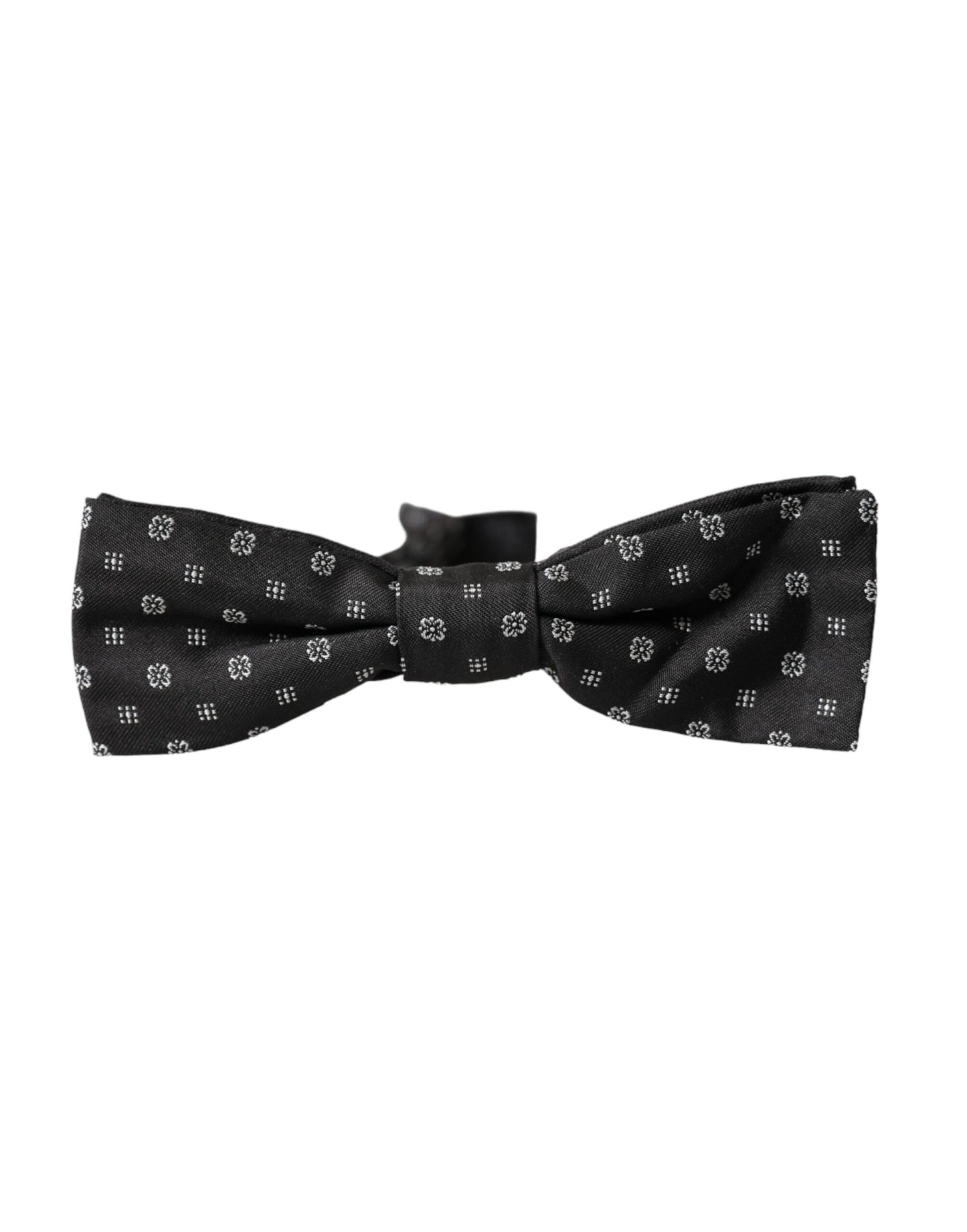 Black Silk Fantasy Adjustable Neck Men Papillon Bow Tie-Dolce & Gabbana-LabelTerrace.com