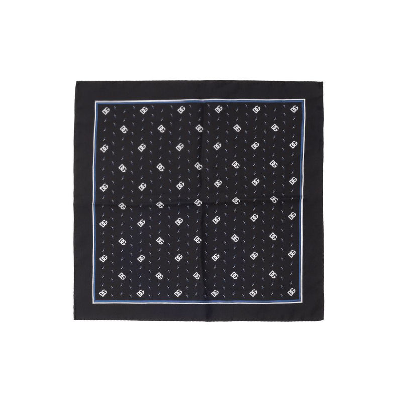 Black Silk Pocket Square-Dolce & Gabbana-LabelTerrace.com