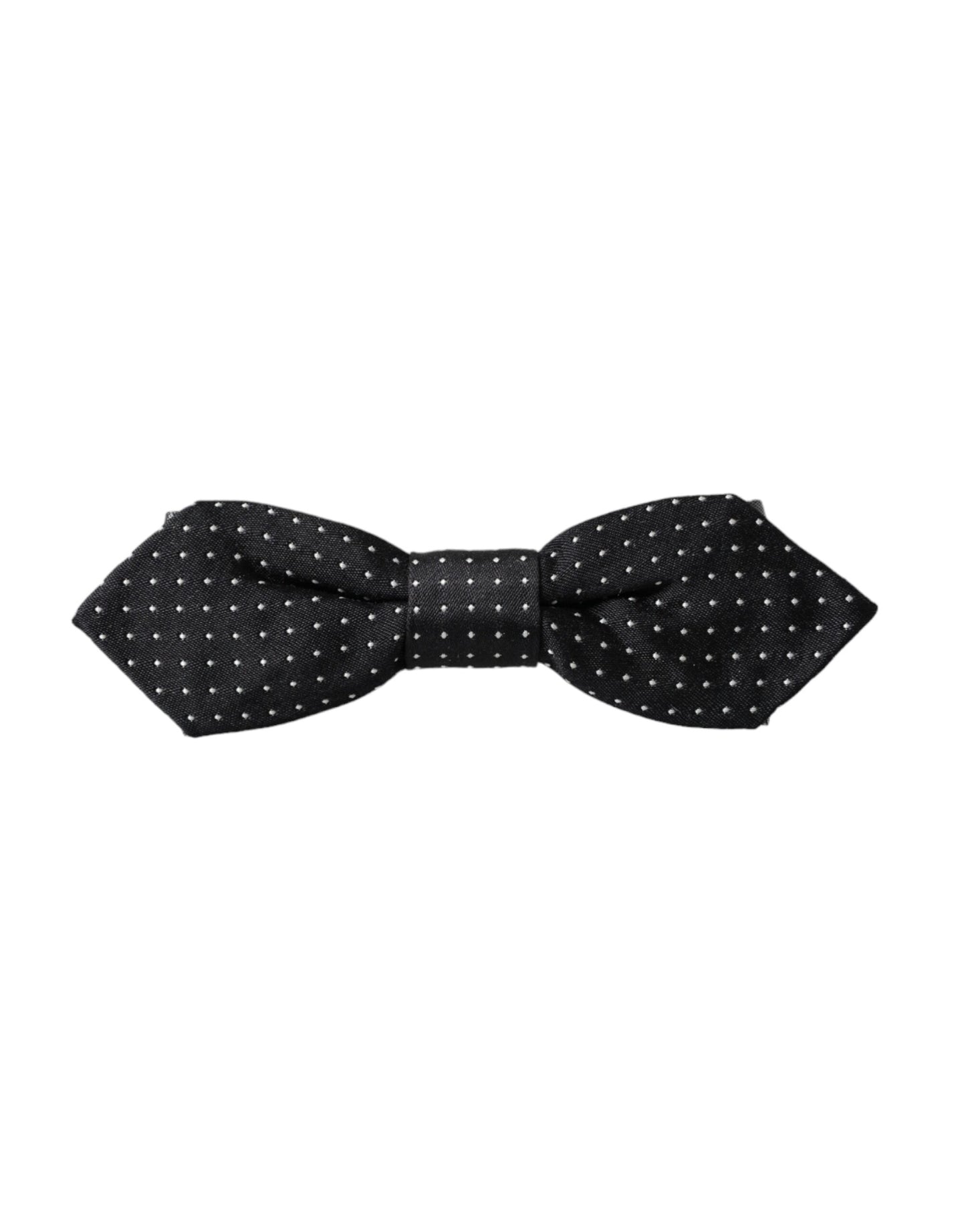 Black Silk Polka Dot Adjustable Neck Men Papillon Bow Tie-Dolce & Gabbana-LabelTerrace.com