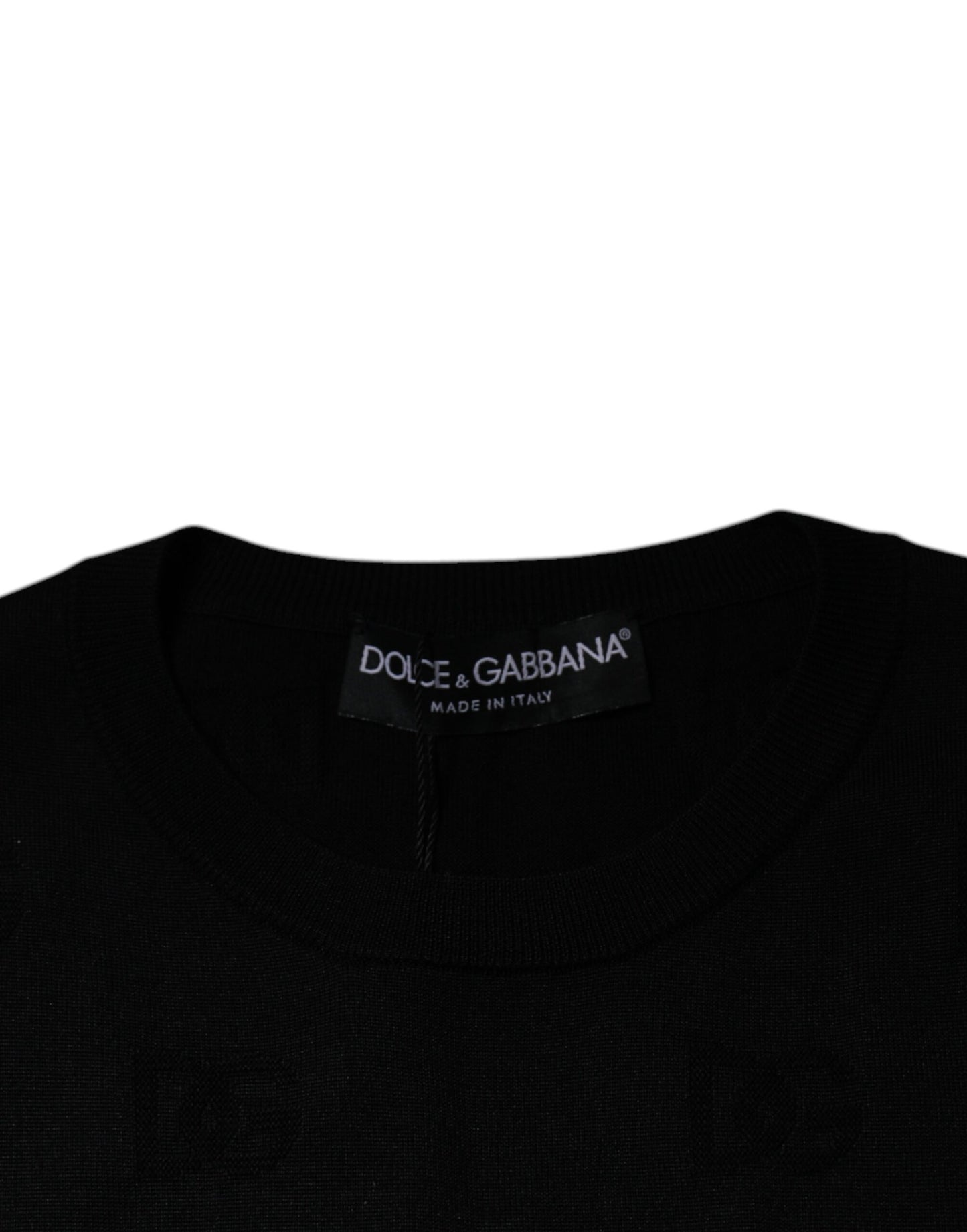 Black Silk Round Neck Sleeveless T-shirt-Dolce & Gabbana-LabelTerrace.com