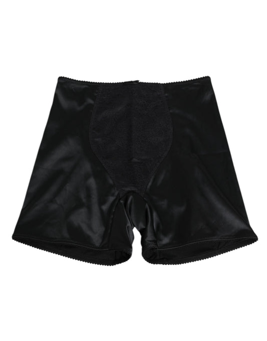 Black Silk Stretch Slip Cycling Women Underwear-Dolce & Gabbana-LabelTerrace.com