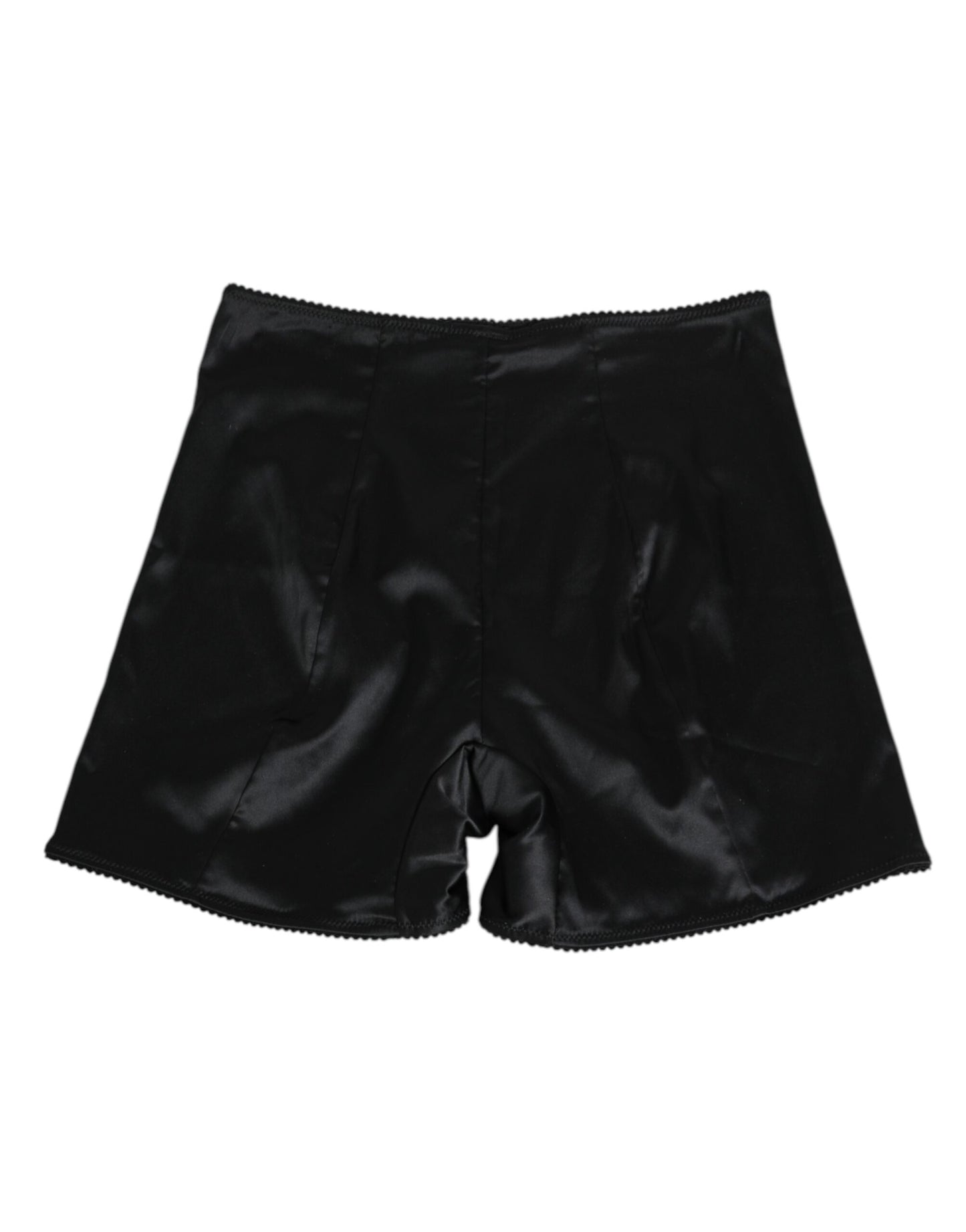 Black Silk Stretch Slip Cycling Women Underwear-Dolce & Gabbana-LabelTerrace.com