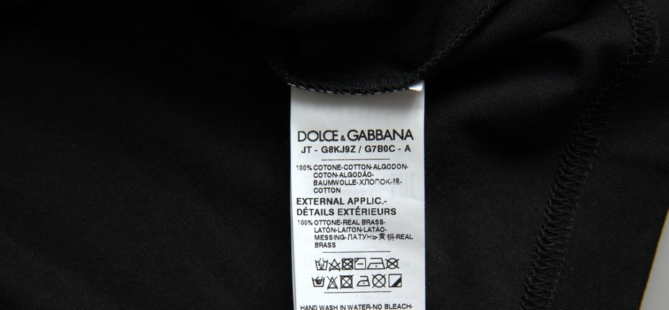 Black Silver Chain Short Sleeve T-shirt-Dolce & Gabbana-LabelTerrace.com