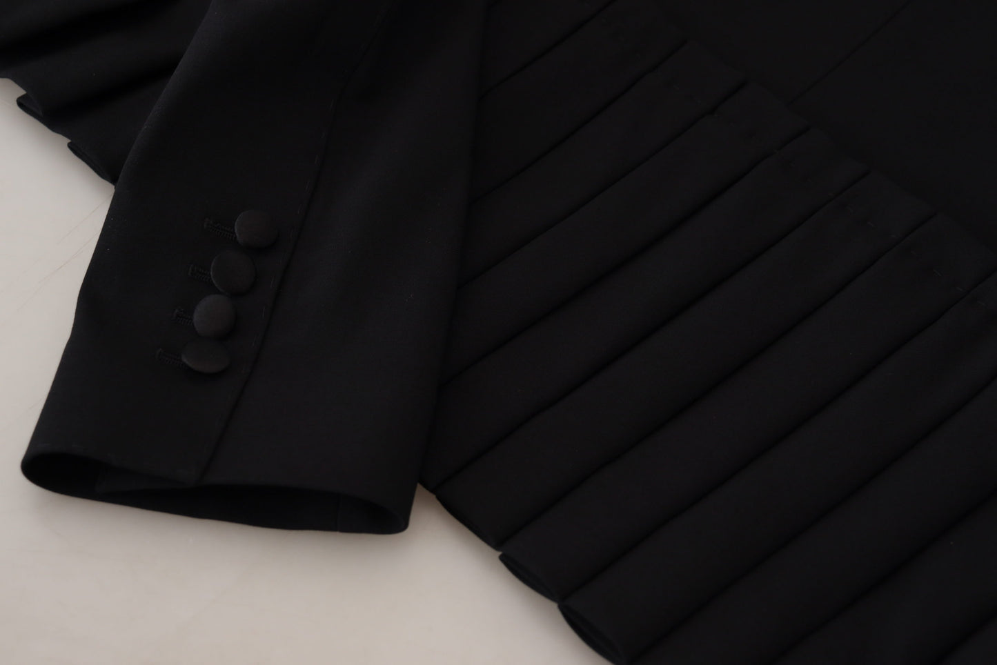 Black Single Breasted Fit Blazer Wool Jacket-Dolce & Gabbana-LabelTerrace.com