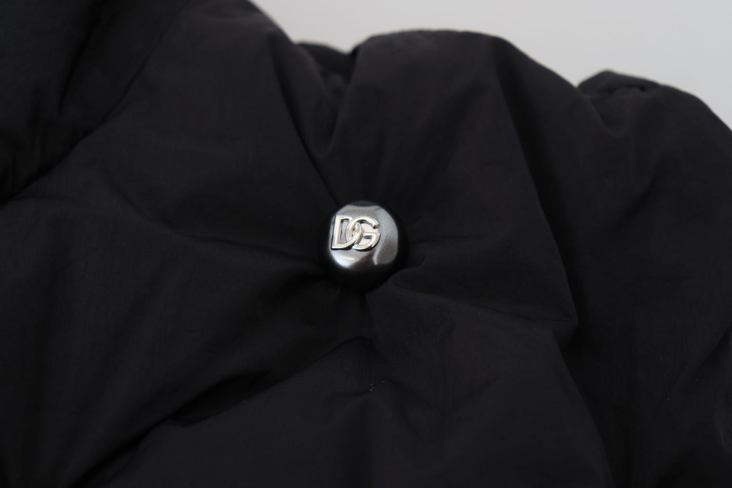 Black Sleeveless DG Metal Embellishment Jacket-Dolce & Gabbana-LabelTerrace.com