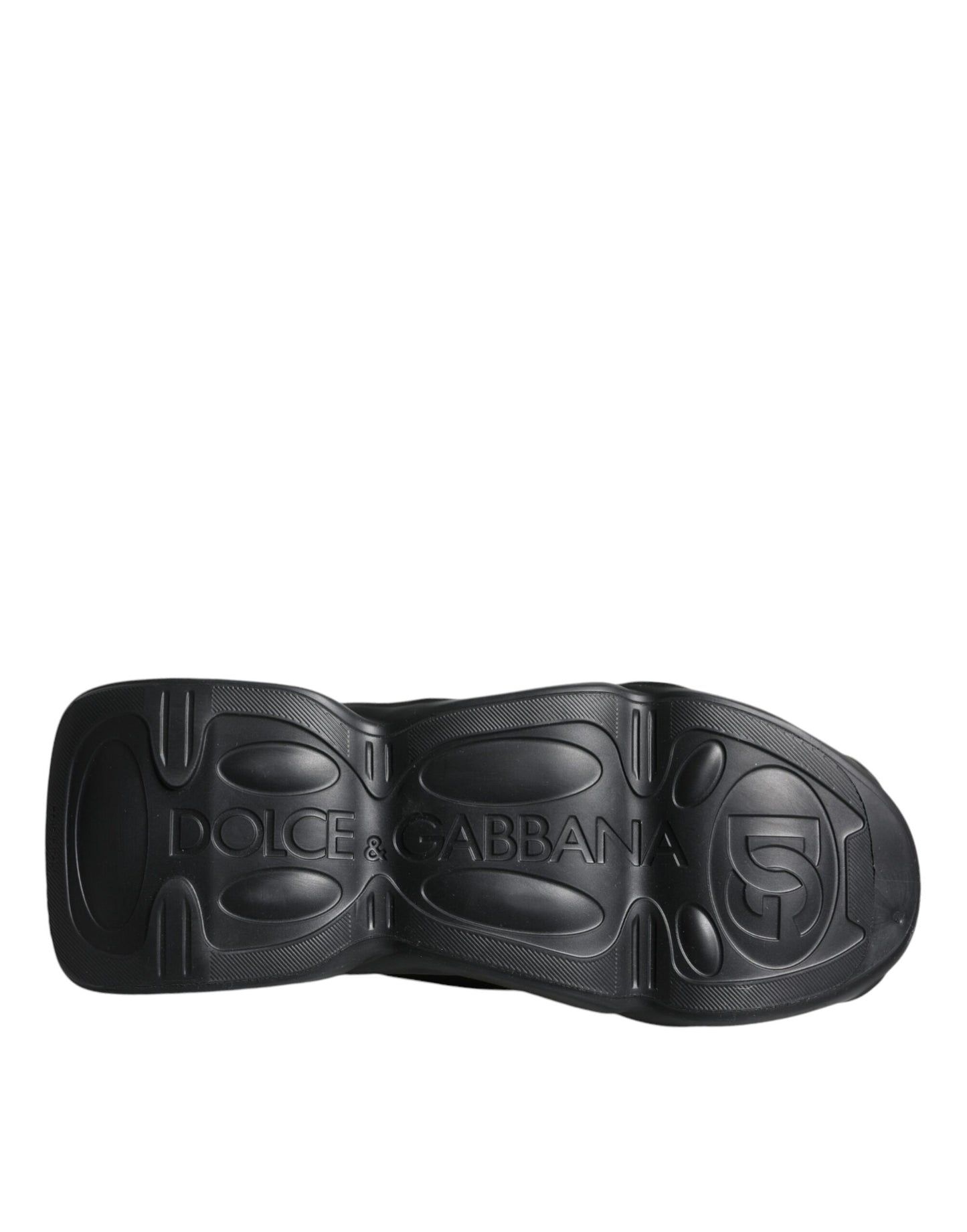 Black Slip On Wave Socks Sneakers Shoes-Dolce & Gabbana-LabelTerrace.com