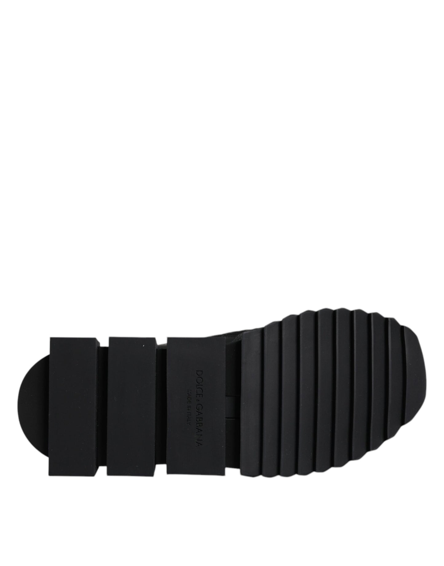 Black Sorrento Logo Men Sneakers Socks Shoes-Dolce & Gabbana-LabelTerrace.com