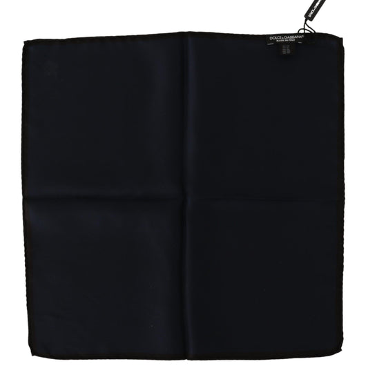 Black Square Handkerchief 100% Silk Scarf-Dolce & Gabbana-LabelTerrace.com