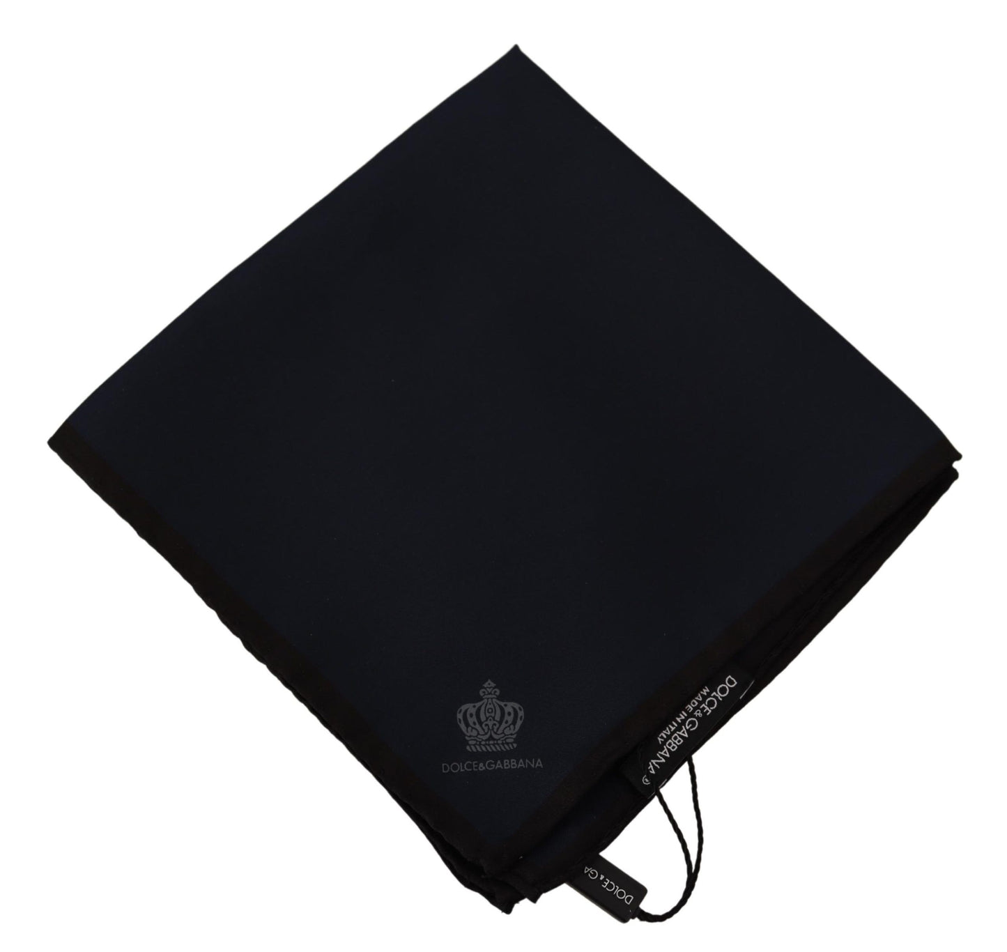 Black Square Handkerchief 100% Silk Scarf-Dolce & Gabbana-LabelTerrace.com