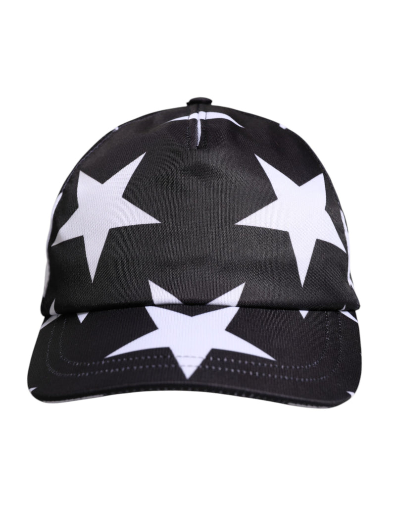 Black Star Print Polyester Baseball Cap-Dolce & Gabbana-LabelTerrace.com
