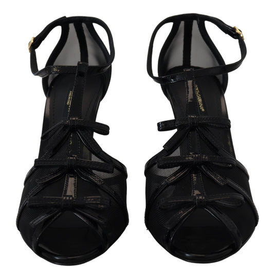 Black Stiletto High Heels Sandals Shoes-Dolce & Gabbana-LabelTerrace.com