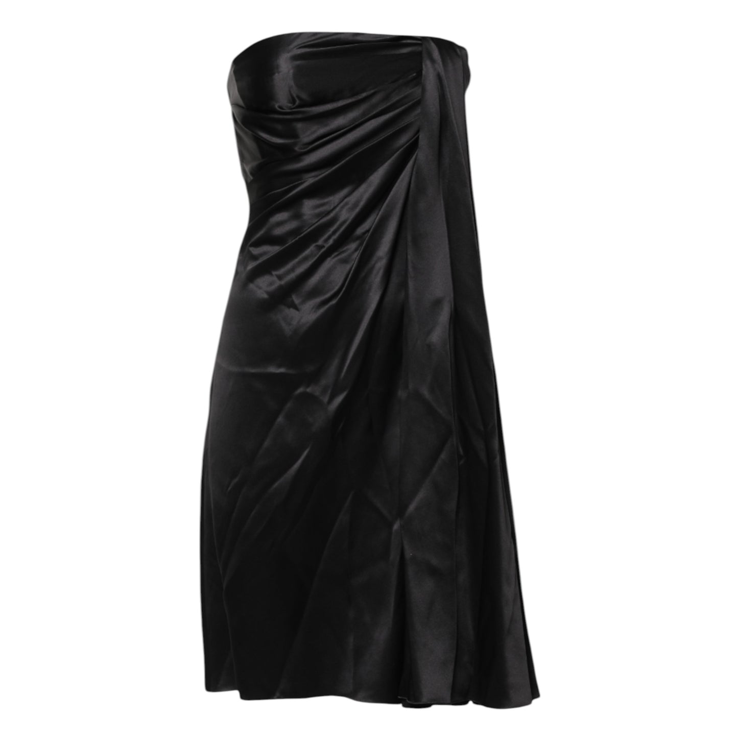 Black Strapless Sheath A-line Mini Dress-Dolce & Gabbana-LabelTerrace.com