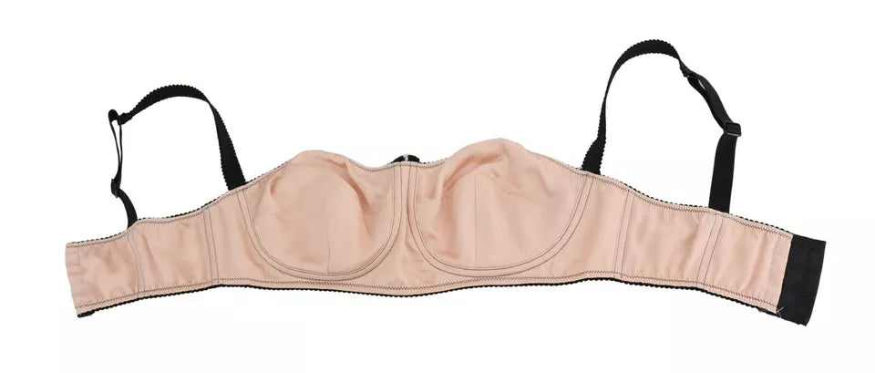 Black Straps Pink Balconcino Bra-Dolce & Gabbana-LabelTerrace.com