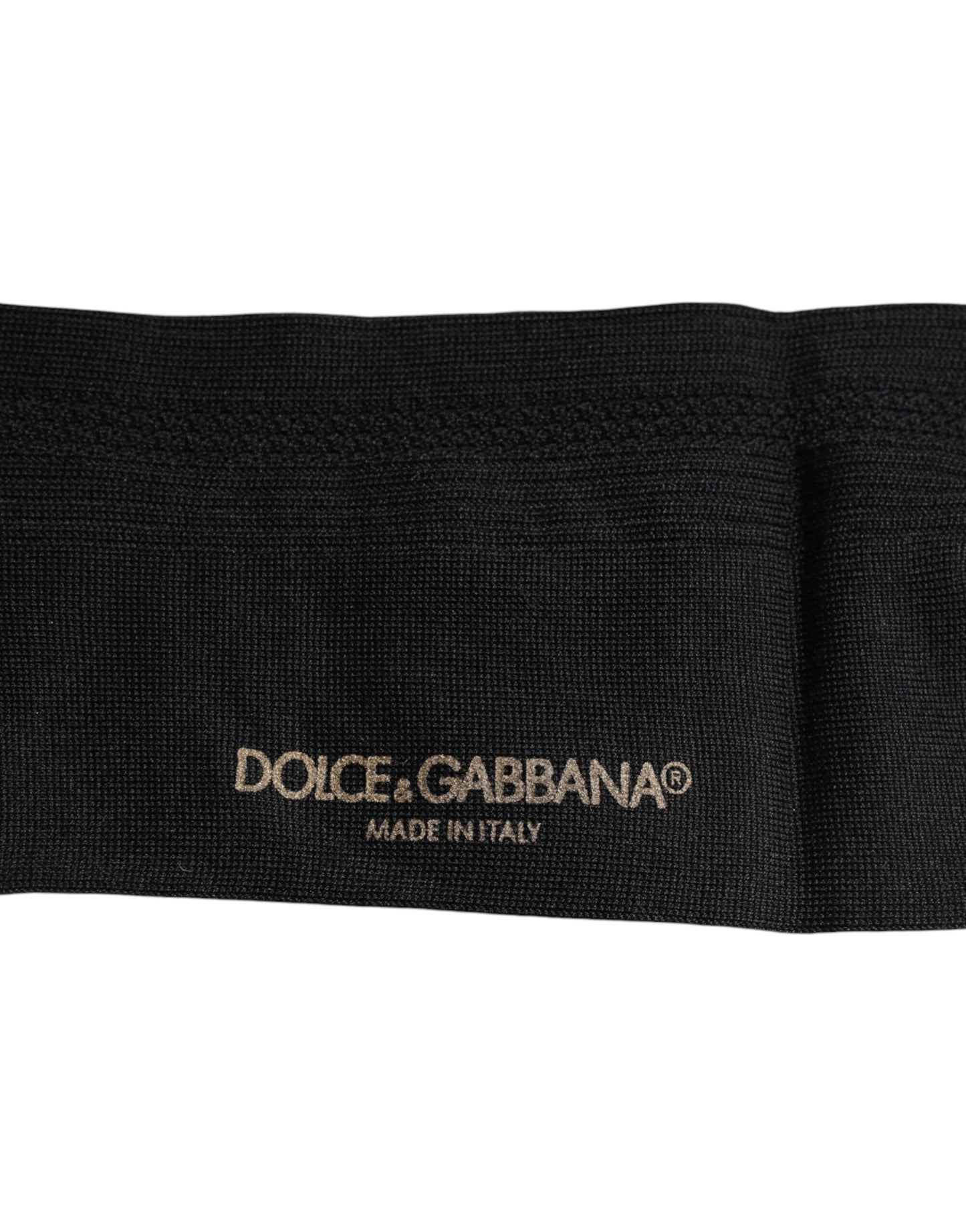 Black Stretch Logo Mid Calf Men Socks-Dolce & Gabbana-LabelTerrace.com