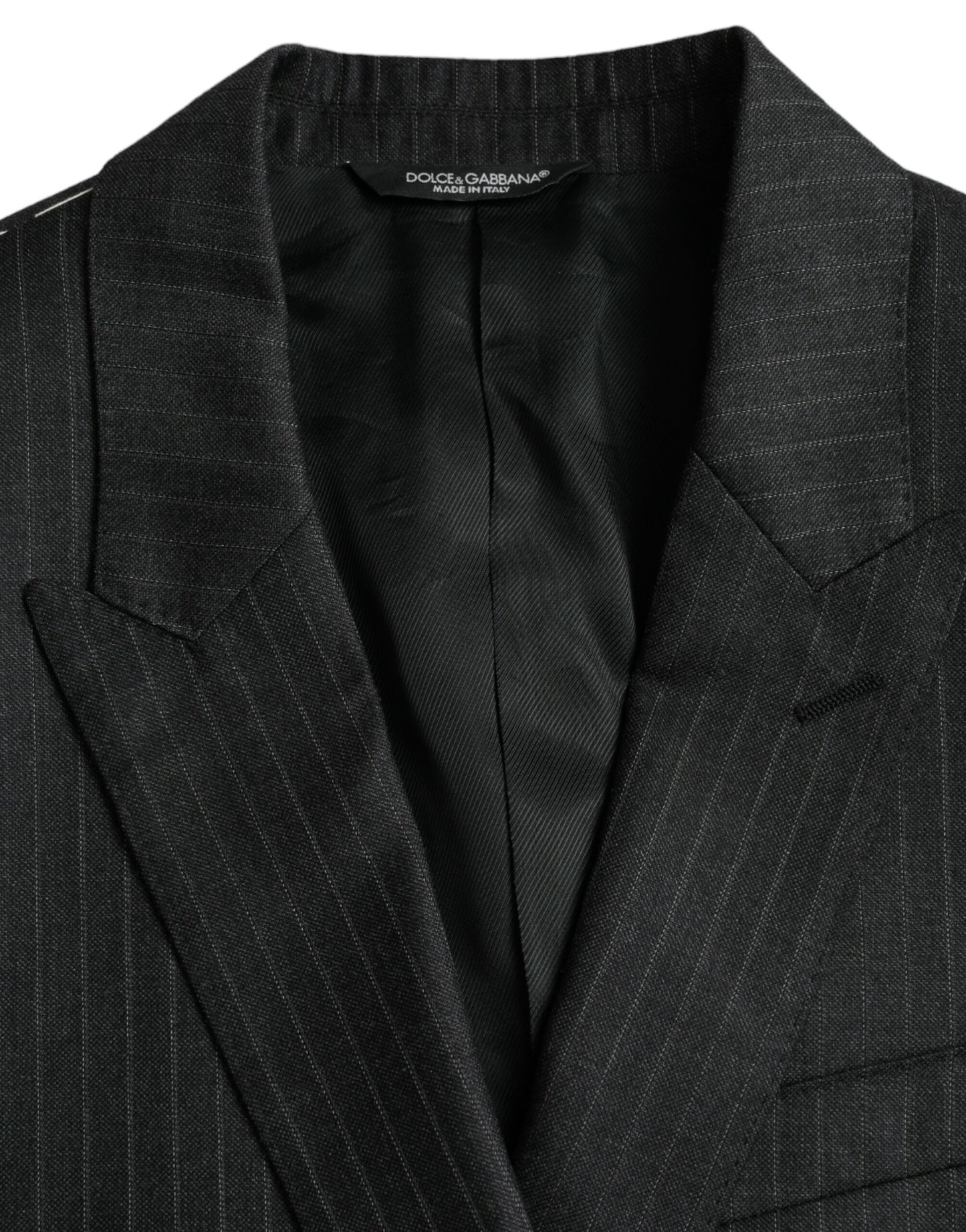 Black Stripe MARTINI Single Breasted Coat Blazer-Dolce & Gabbana-LabelTerrace.com