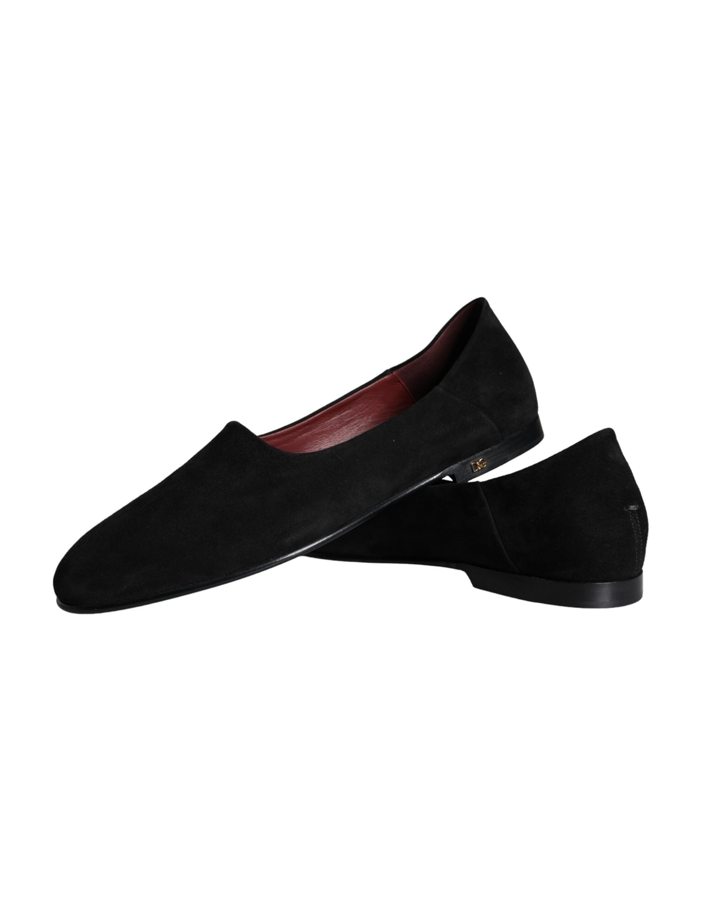 Black Suede Loafers Formal Slip On Shoes-Dolce & Gabbana-LabelTerrace.com