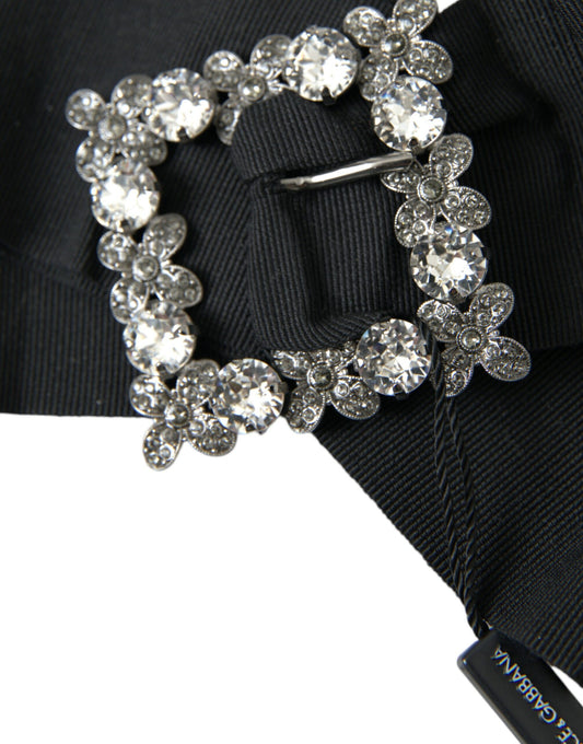 Black Swarovski Crystal Embellished Hair Clip-Dolce & Gabbana-LabelTerrace.com