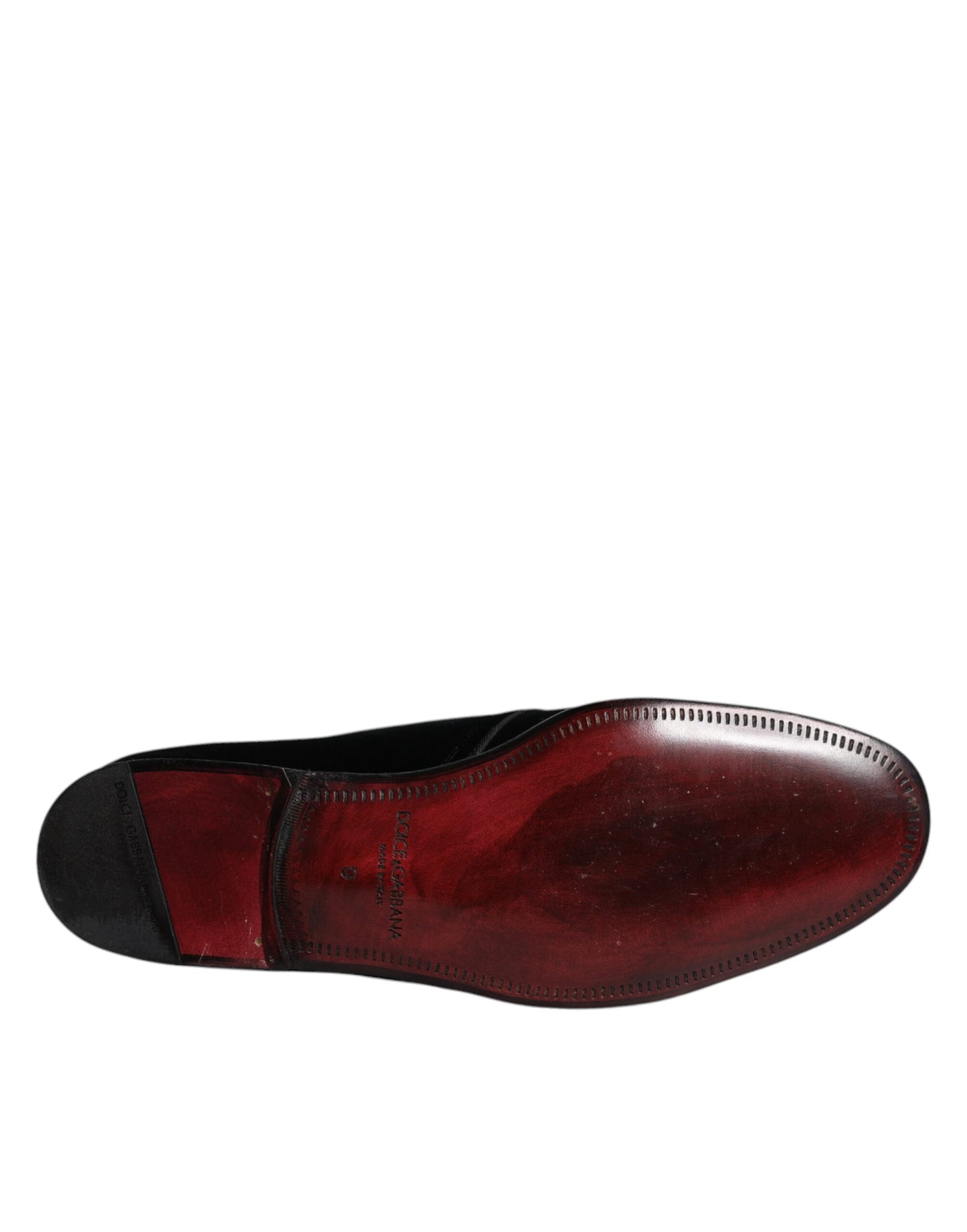 Black Velvet Leather Lace Up Derby Shoes-Dolce & Gabbana-LabelTerrace.com