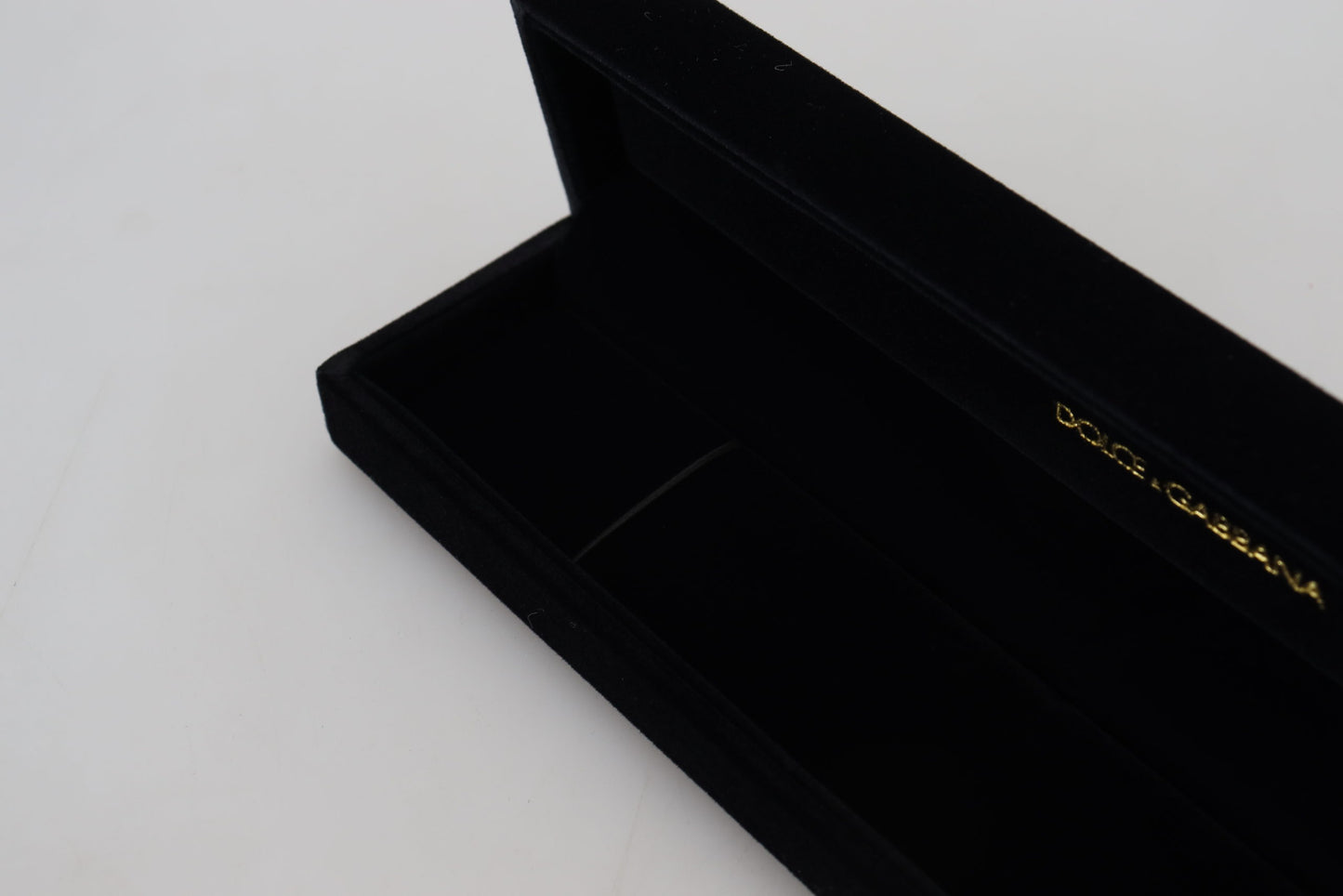 Black Velvet Logo Plaque Storage Bracelet Jewelry Box-Dolce & Gabbana-LabelTerrace.com