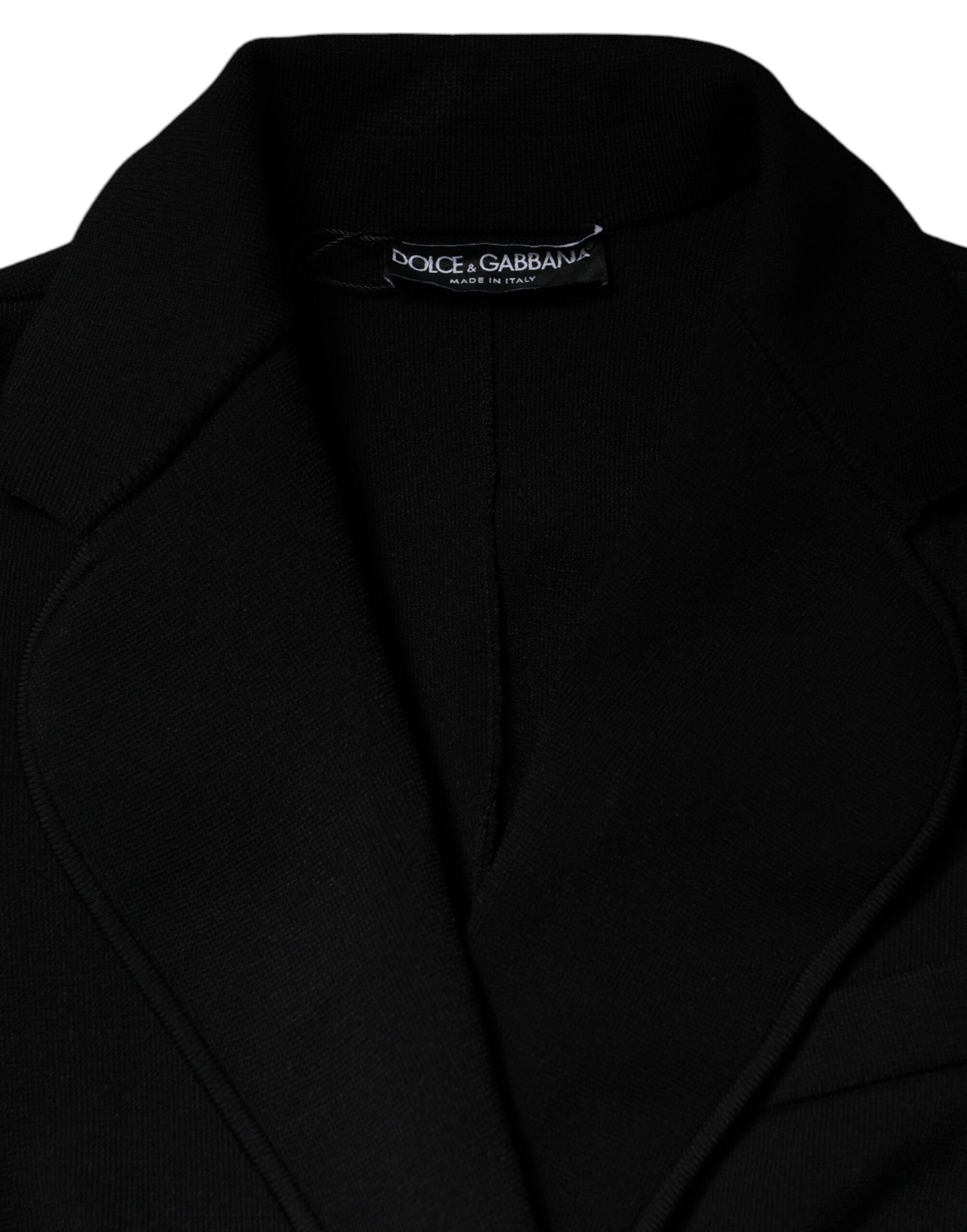 Black Viscose Single Breasted Blazer Jacket-Dolce & Gabbana-LabelTerrace.com
