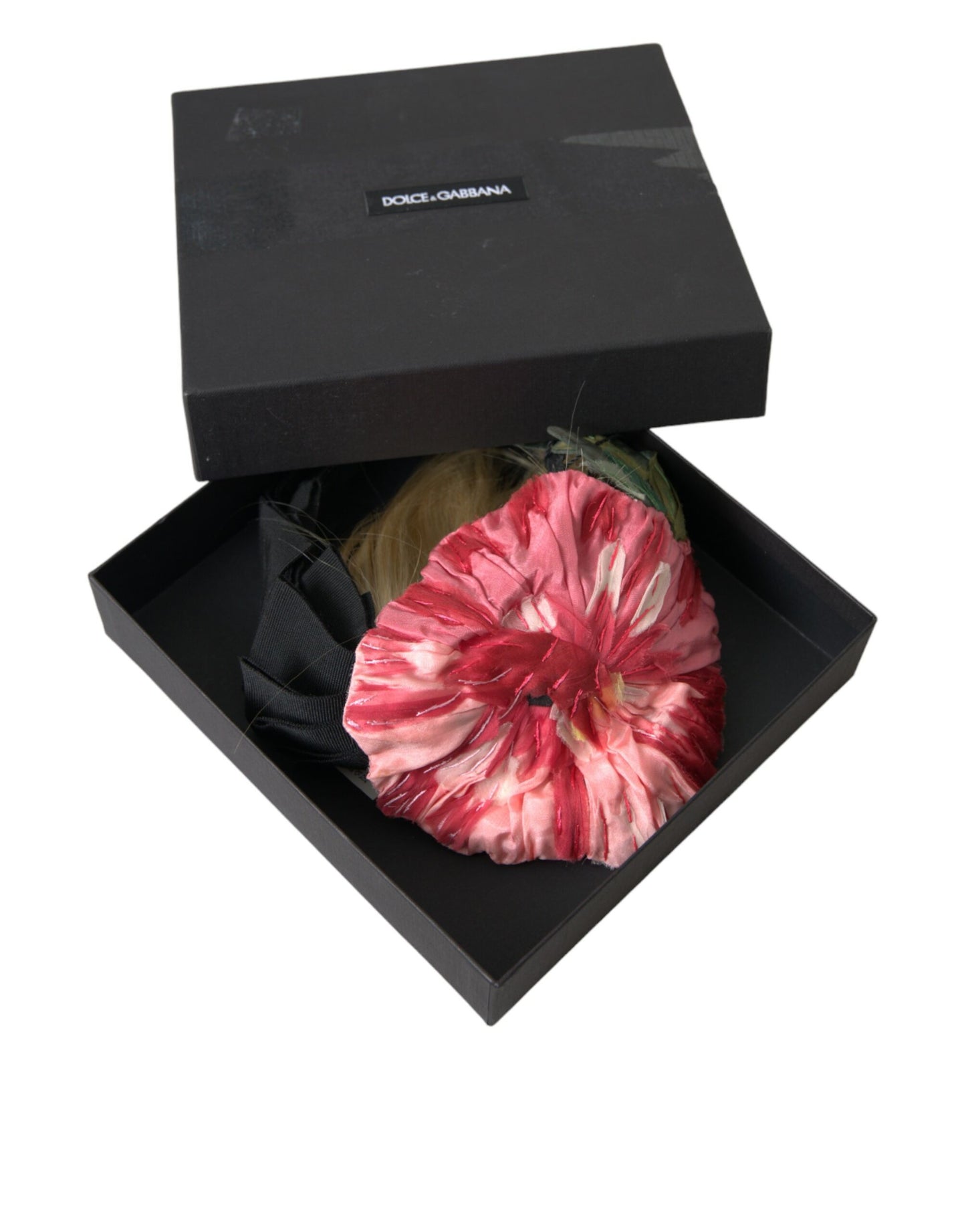 Black Viscose White Hair Parrucchiera Headband Diadem-Dolce & Gabbana-LabelTerrace.com