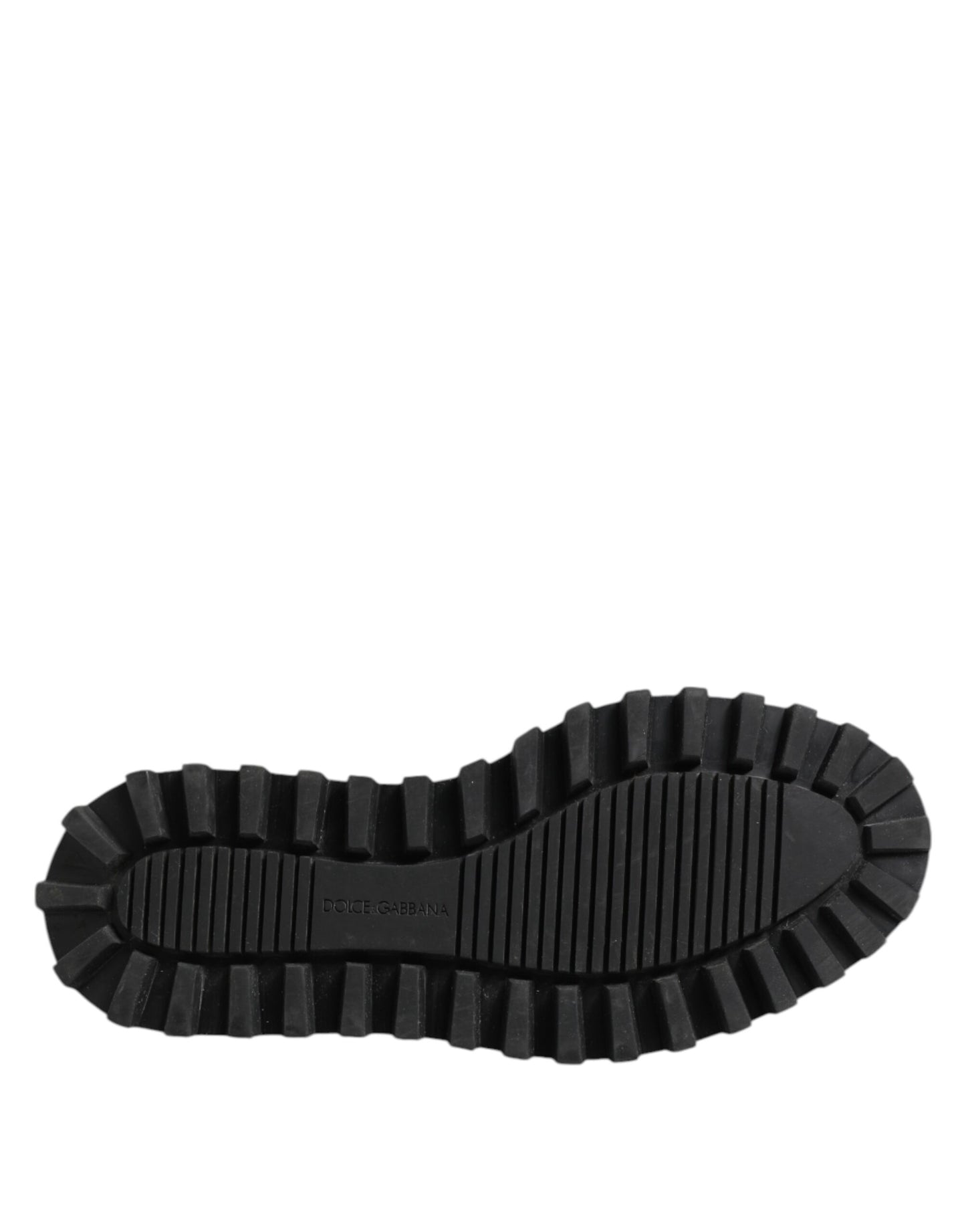 Black White Calfskin Chunky Derby Shoes-Dolce & Gabbana-LabelTerrace.com