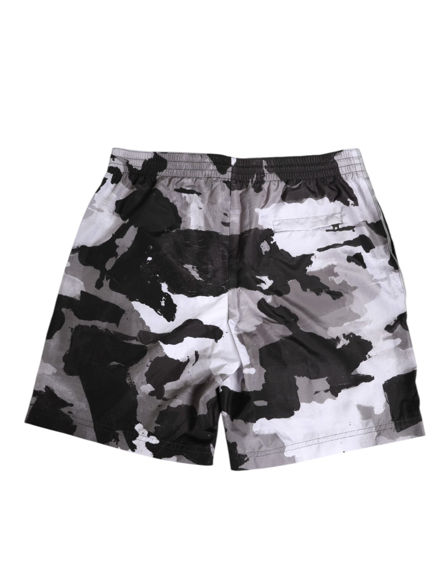 Black White Camouflage DG Logo Men Swimwear-Dolce & Gabbana-LabelTerrace.com