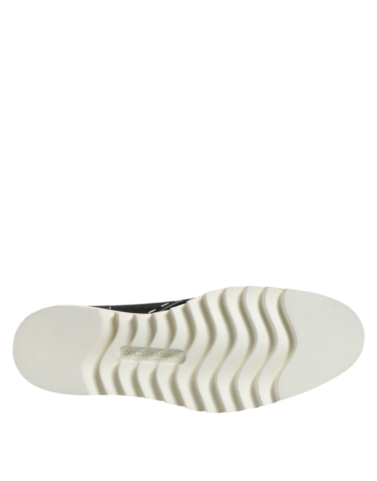 Black White Leather Ankle Boots Shoes-Dolce & Gabbana-LabelTerrace.com