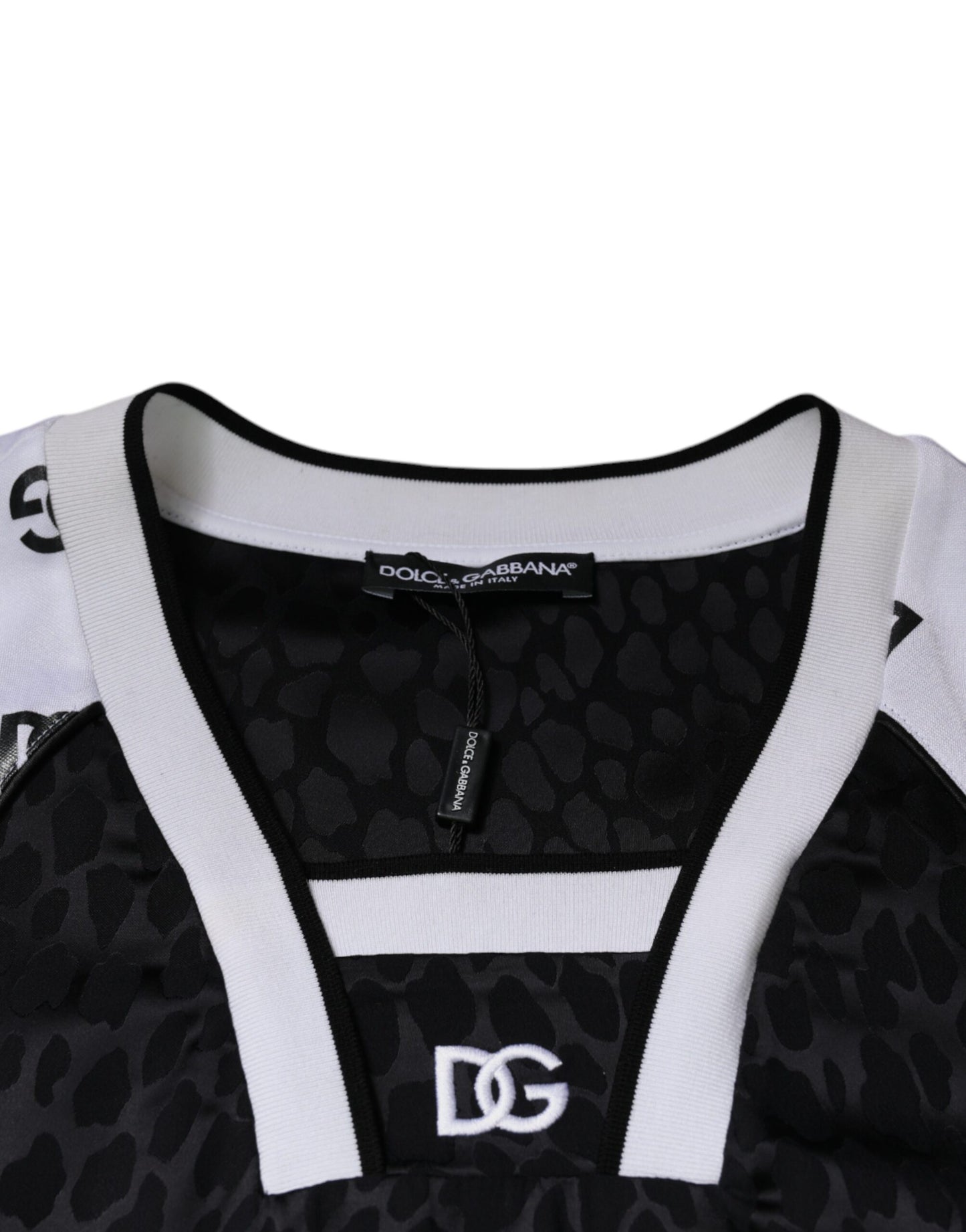 Black White Logo Men Short Sleeves T-shirt-Dolce & Gabbana-LabelTerrace.com