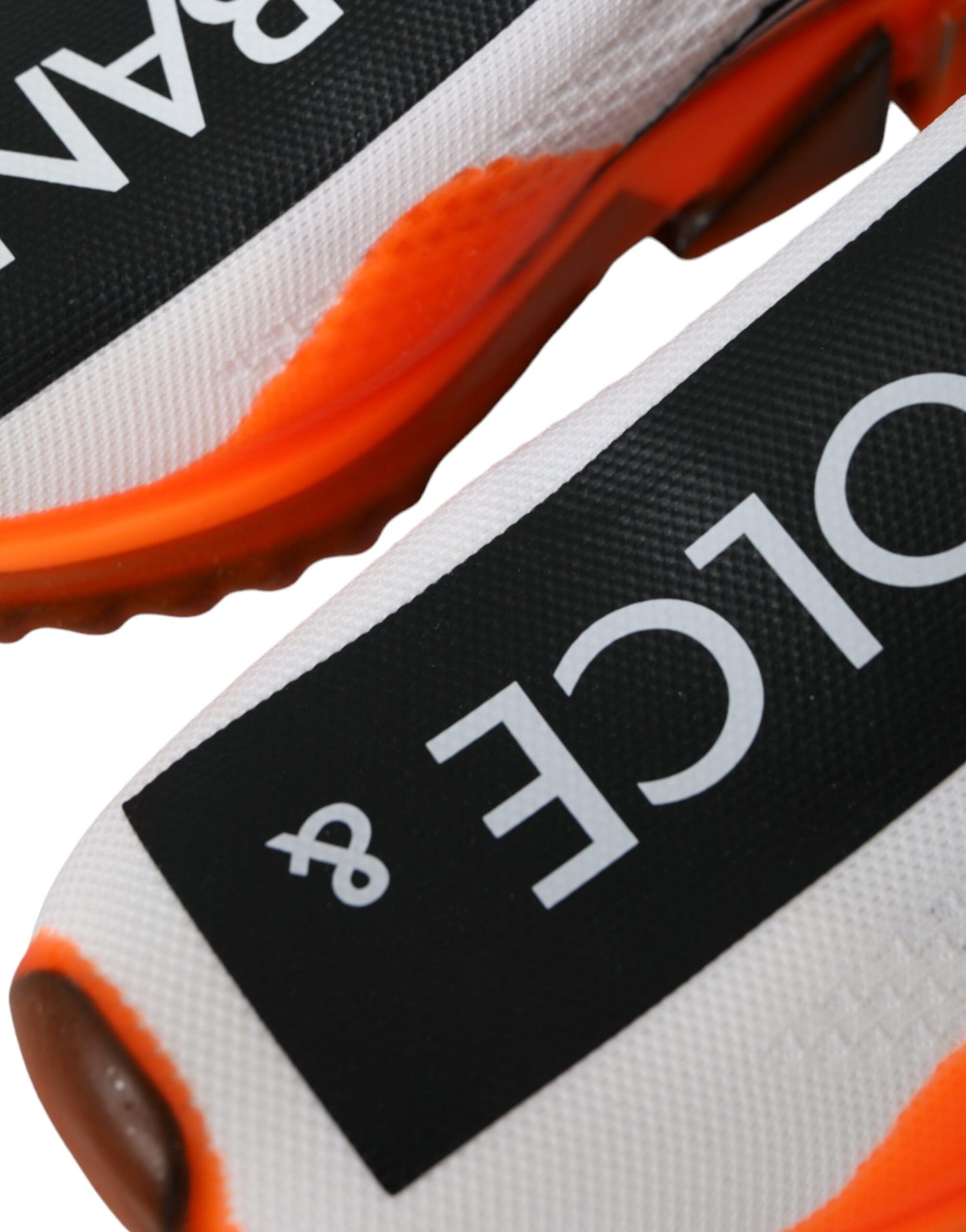 Black White Orange Slip On Sorrento Sneakers Shoes-Dolce & Gabbana-LabelTerrace.com