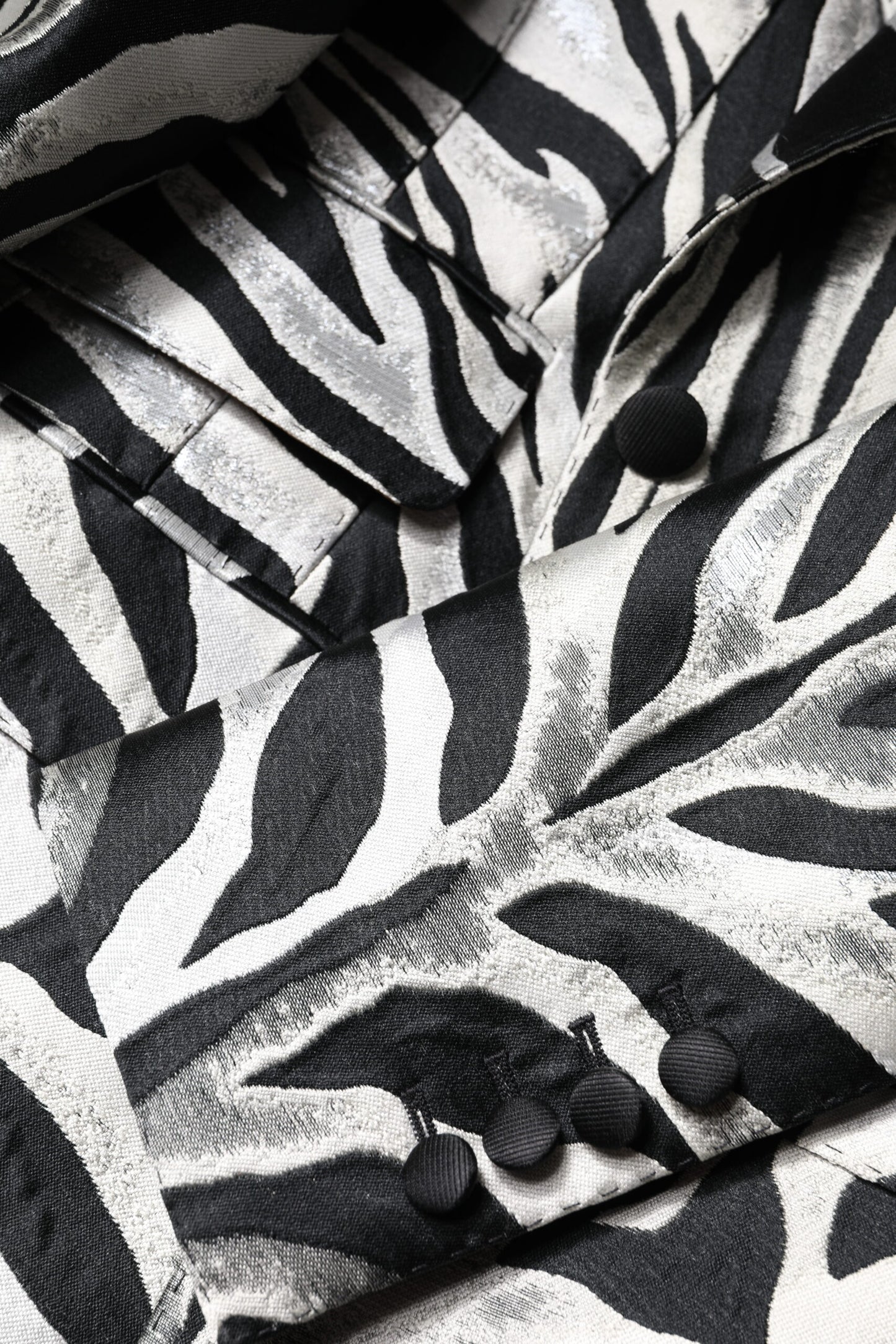 Black White Polyester Women Blazer Jacket-Dolce & Gabbana-LabelTerrace.com