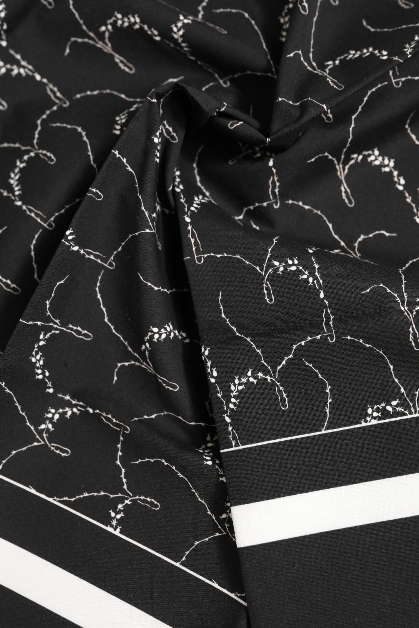 Black White Printed Square Men Foulard Scarf-Dolce & Gabbana-LabelTerrace.com