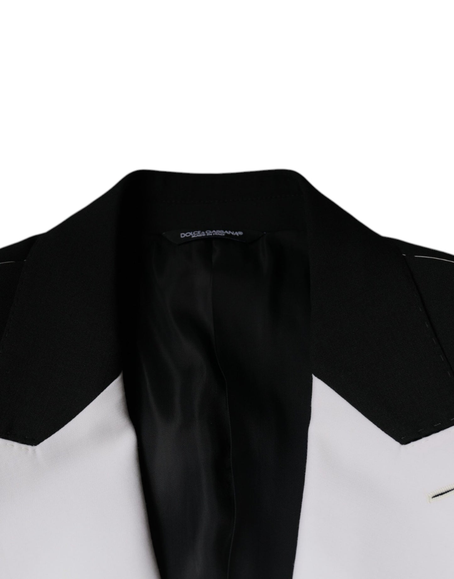 Black White Single Breasted Dress Blazer-Dolce & Gabbana-LabelTerrace.com