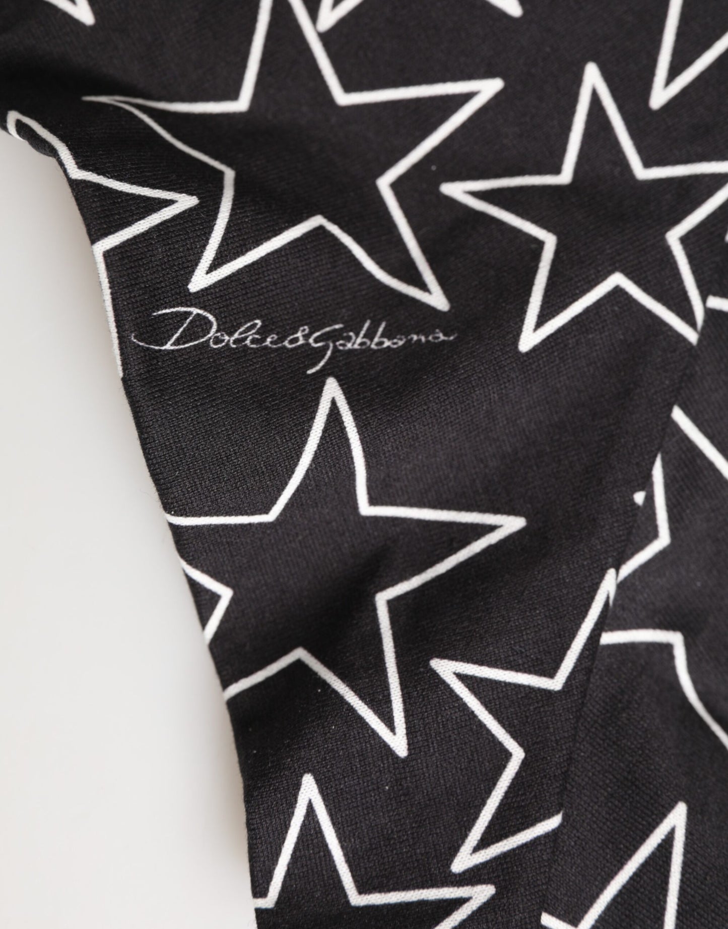 Black White Star Print Cotton Slip Panty Underwear-Dolce & Gabbana-LabelTerrace.com