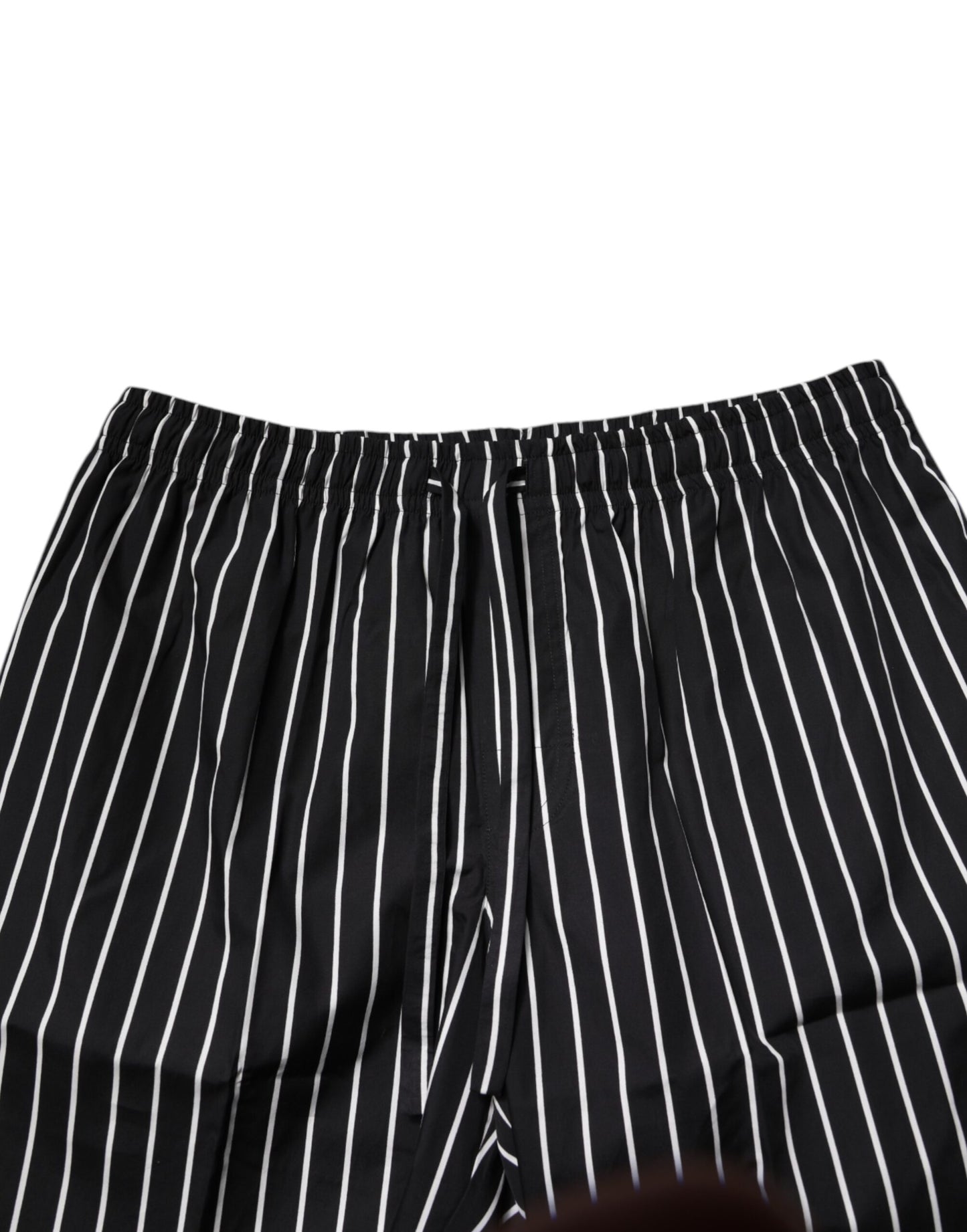 Black White Stripes Cotton Men Pajama Set Sleepwear-Dolce & Gabbana-LabelTerrace.com