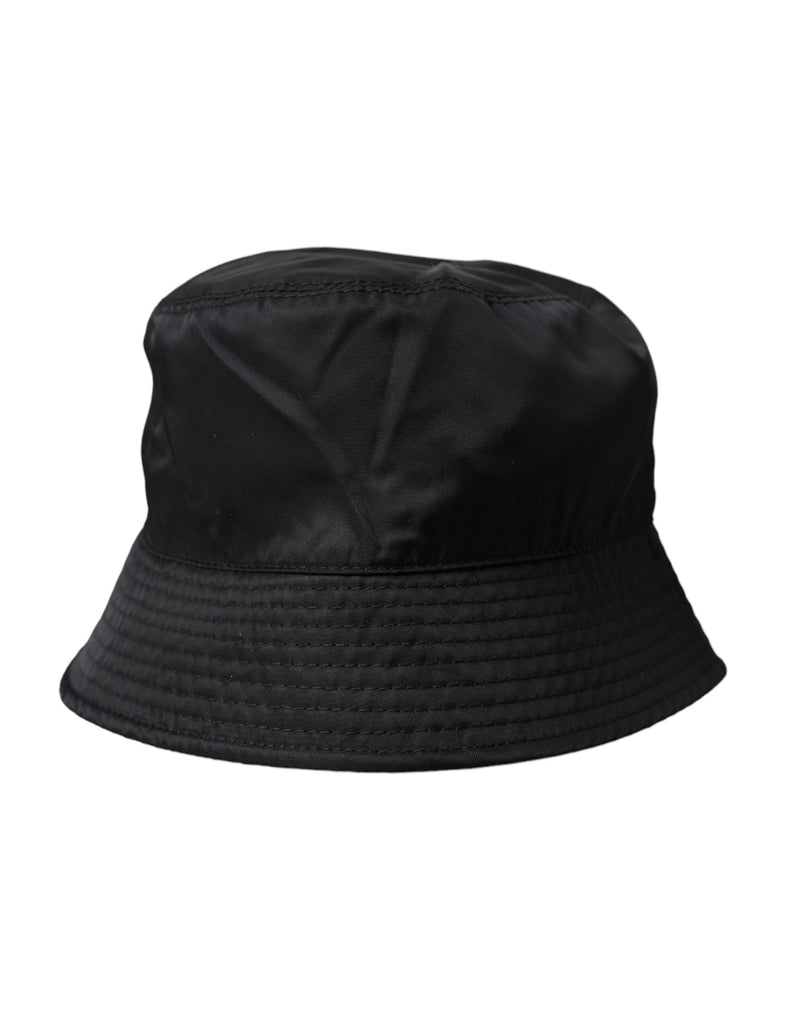 Black Wide Brim Cap Bucket Hat Men-Dolce & Gabbana-LabelTerrace.com