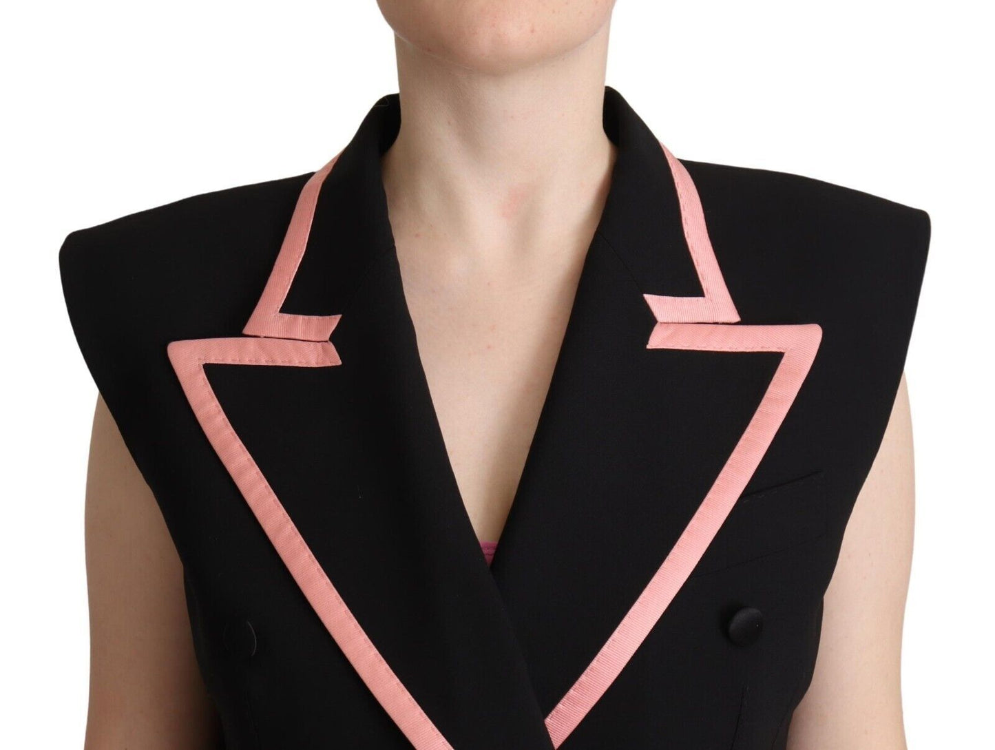 Black Wool Blend Sleeveless Jumpsuit Dress-Dolce & Gabbana-LabelTerrace.com