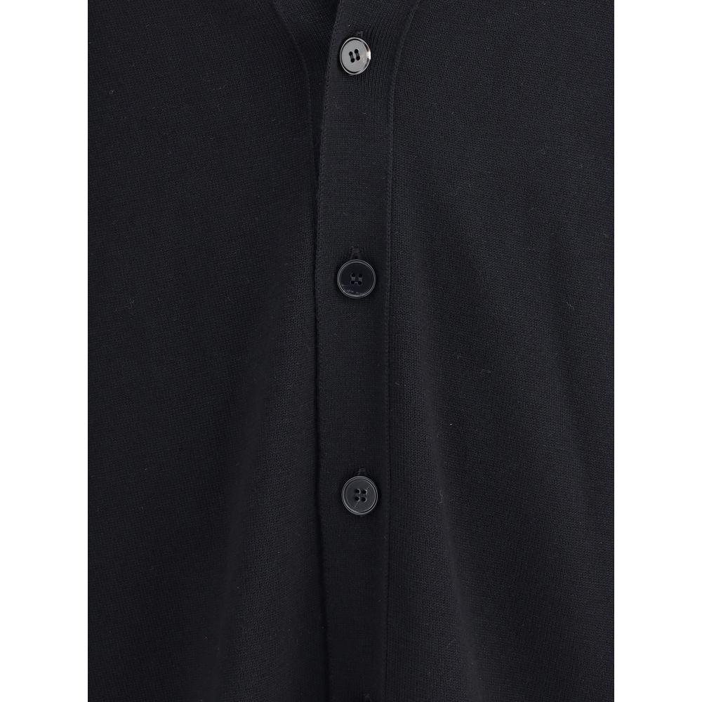 Black Wool Cardigan